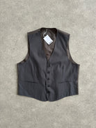 Vintage Pinstripe Single Breasted Tailored Waistcoat - L - SYLK