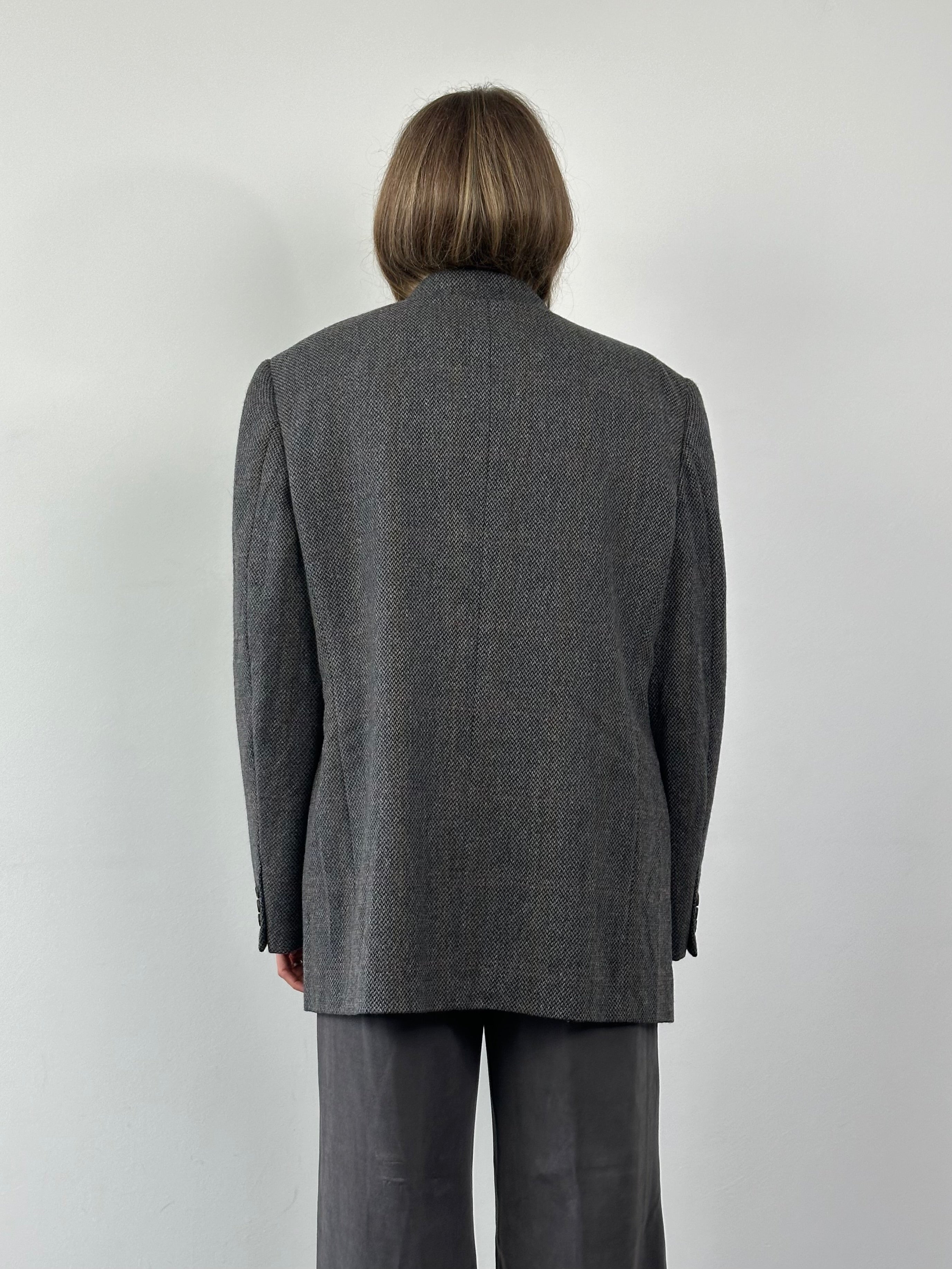 Burberry Brushed Wool Cashmere Check Single Breasted Blazer - XL/XXL - SYLK