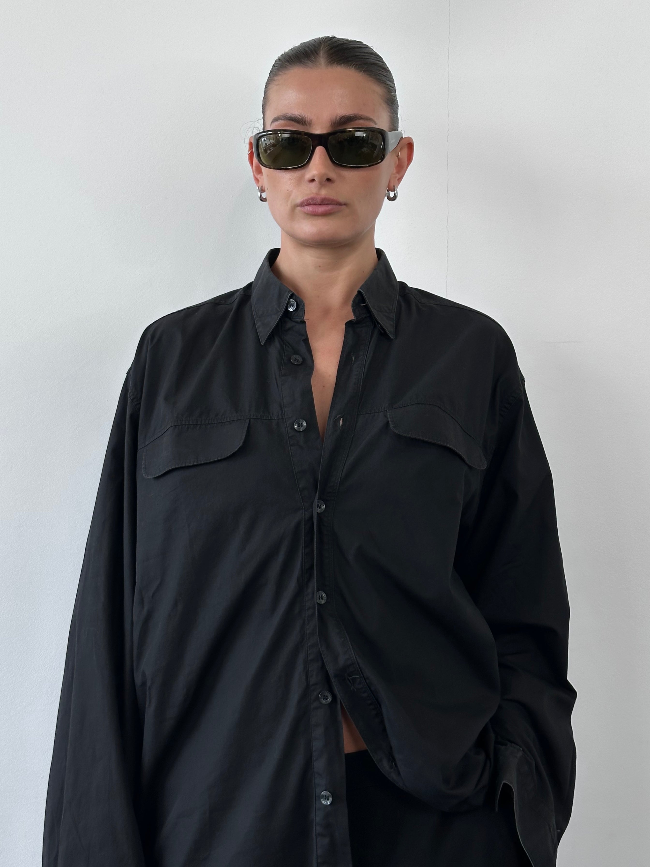 Versace Classic V2 pure cotton shirt in XL, light-colored with subtle pattern, displayed flat on a white background.
