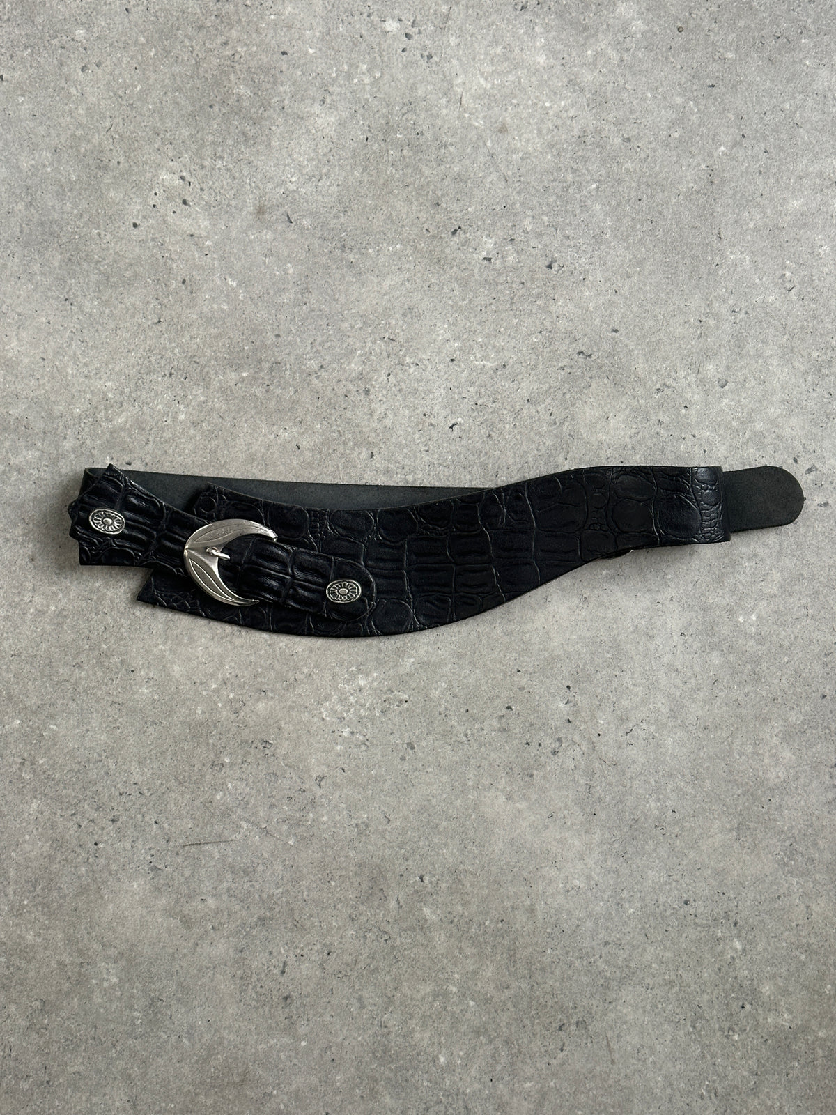 Vintage 1990s Leather Chunky Belt - W30-34