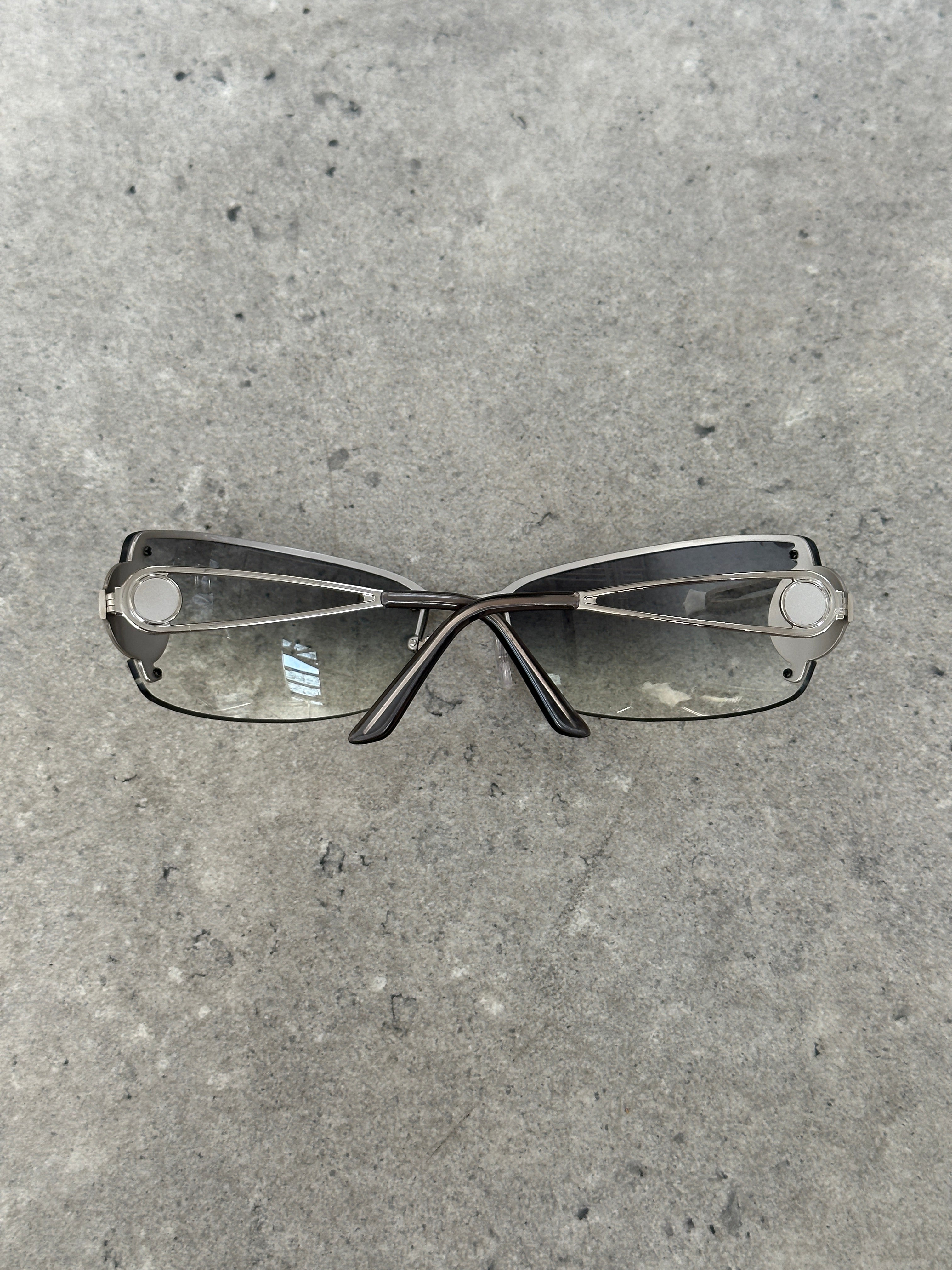 Versace 2000s Medusa Logo Rimless Sunglasses