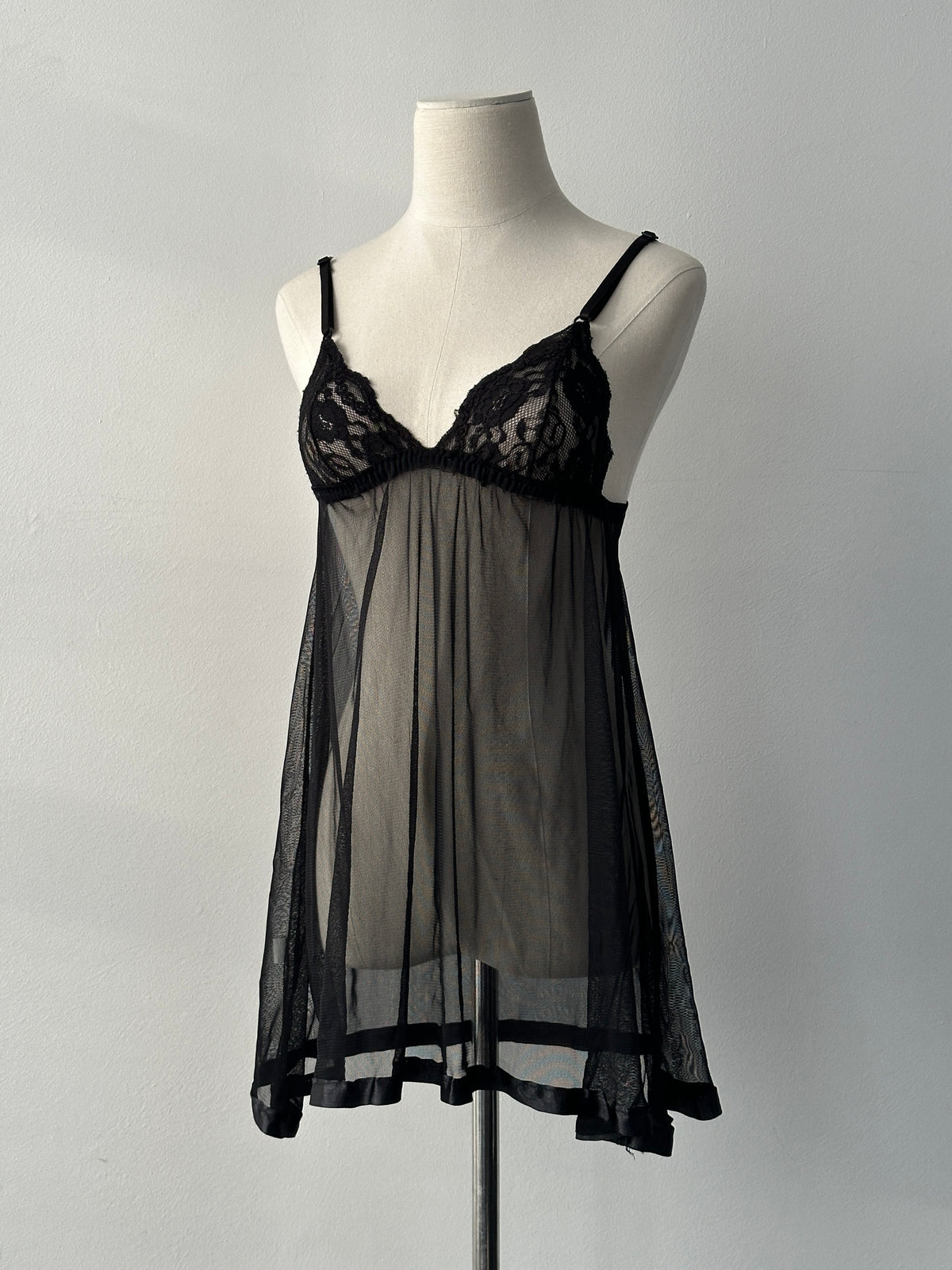 Vintage 2000s Sheer Babydoll Sleeveless Top - S