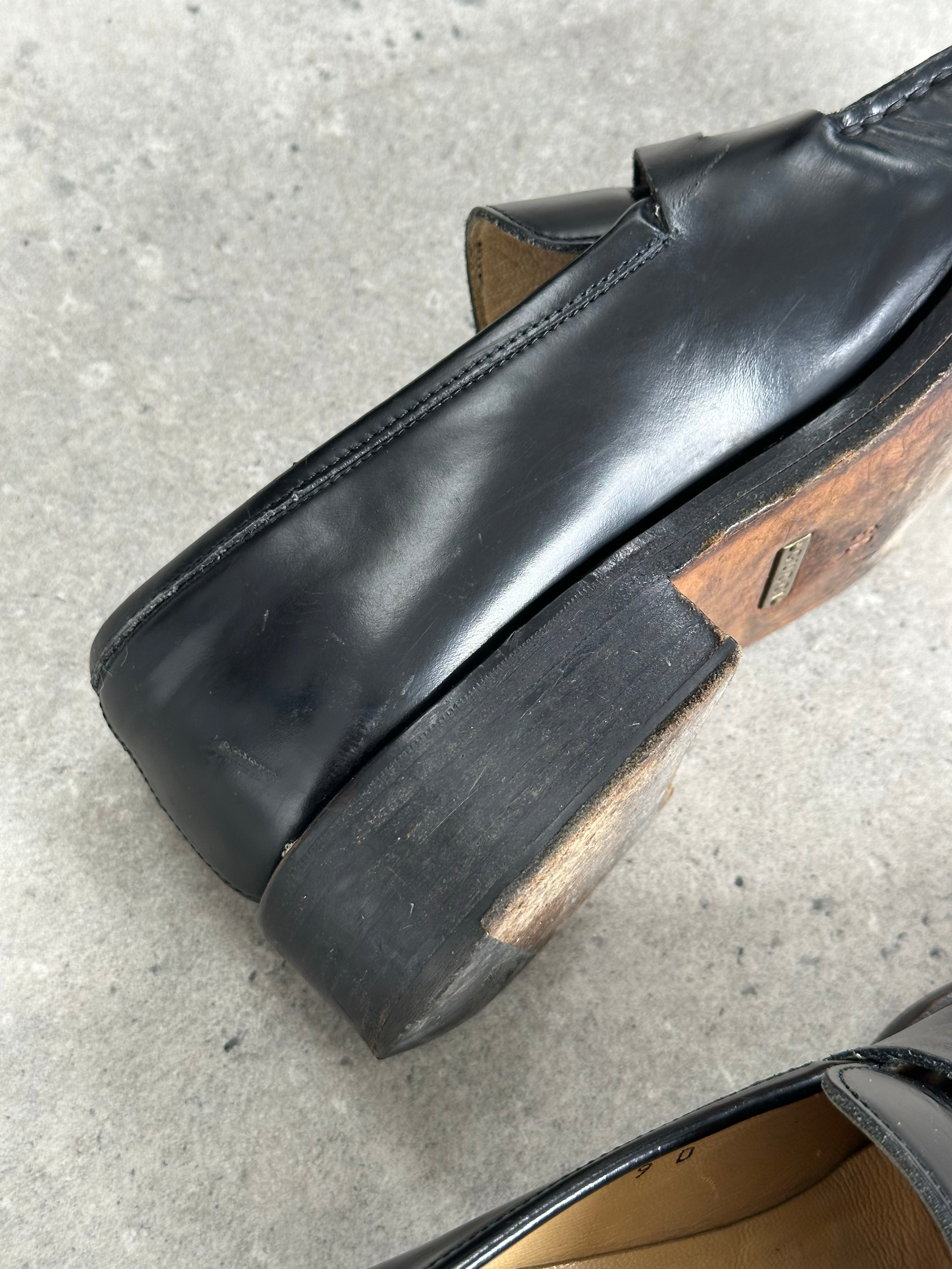 Gucci 2000s Leather Square Toe Loafers -