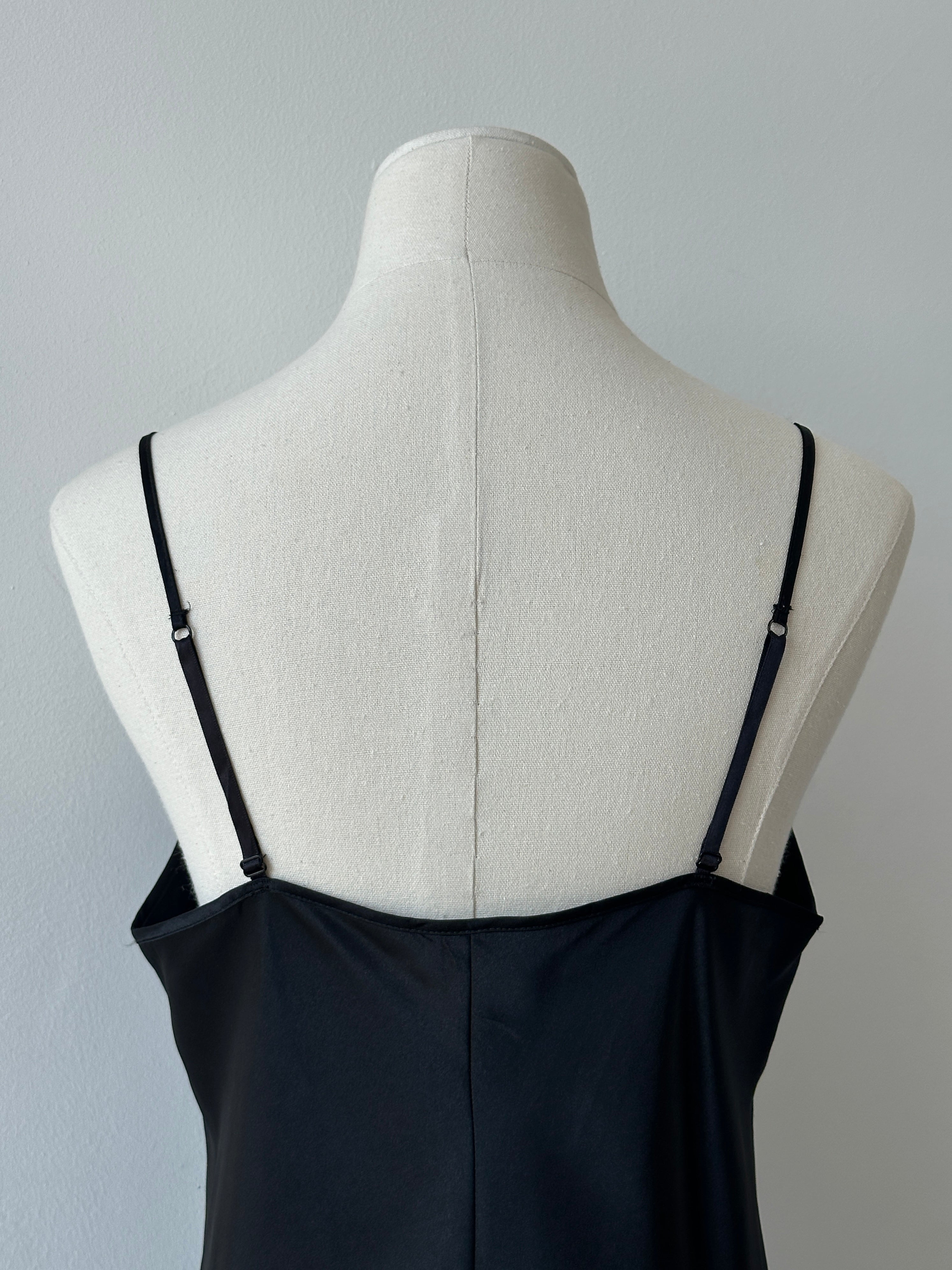 St Michael 1990s Satin Midi Slip Dress - M