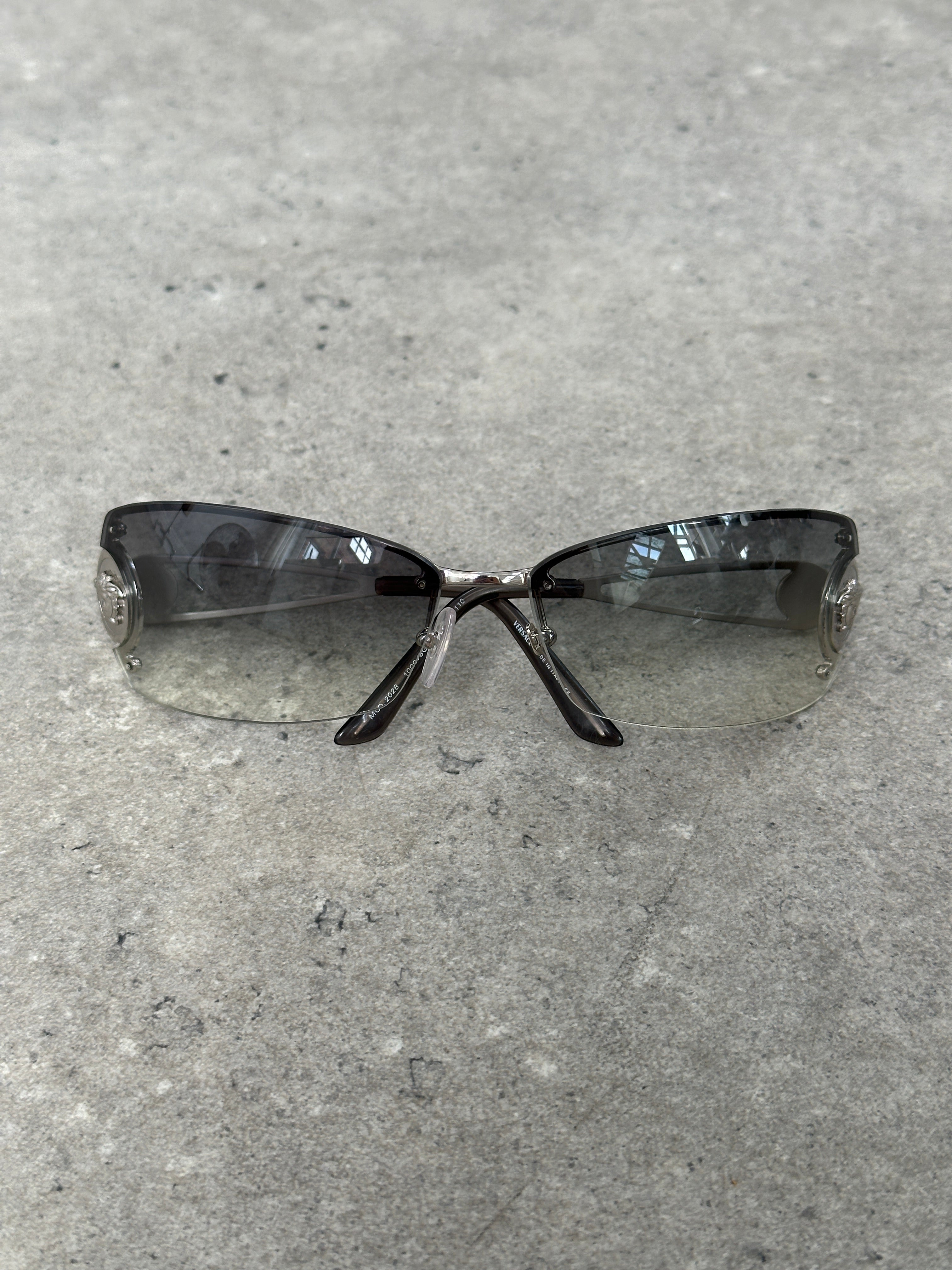 Versace 2000s Medusa Logo Rimless Sunglasses