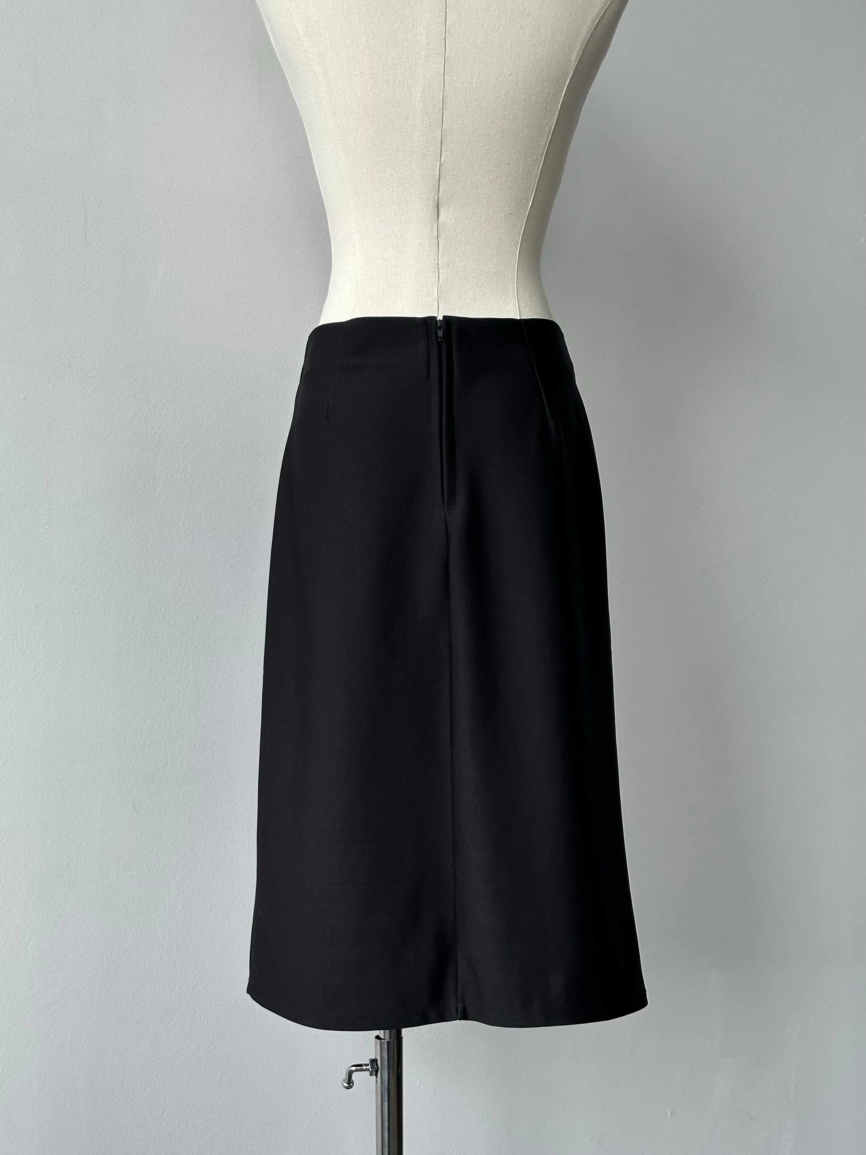Italian Vintage 1990s Nylon Slide Split Mini Skirt - W28