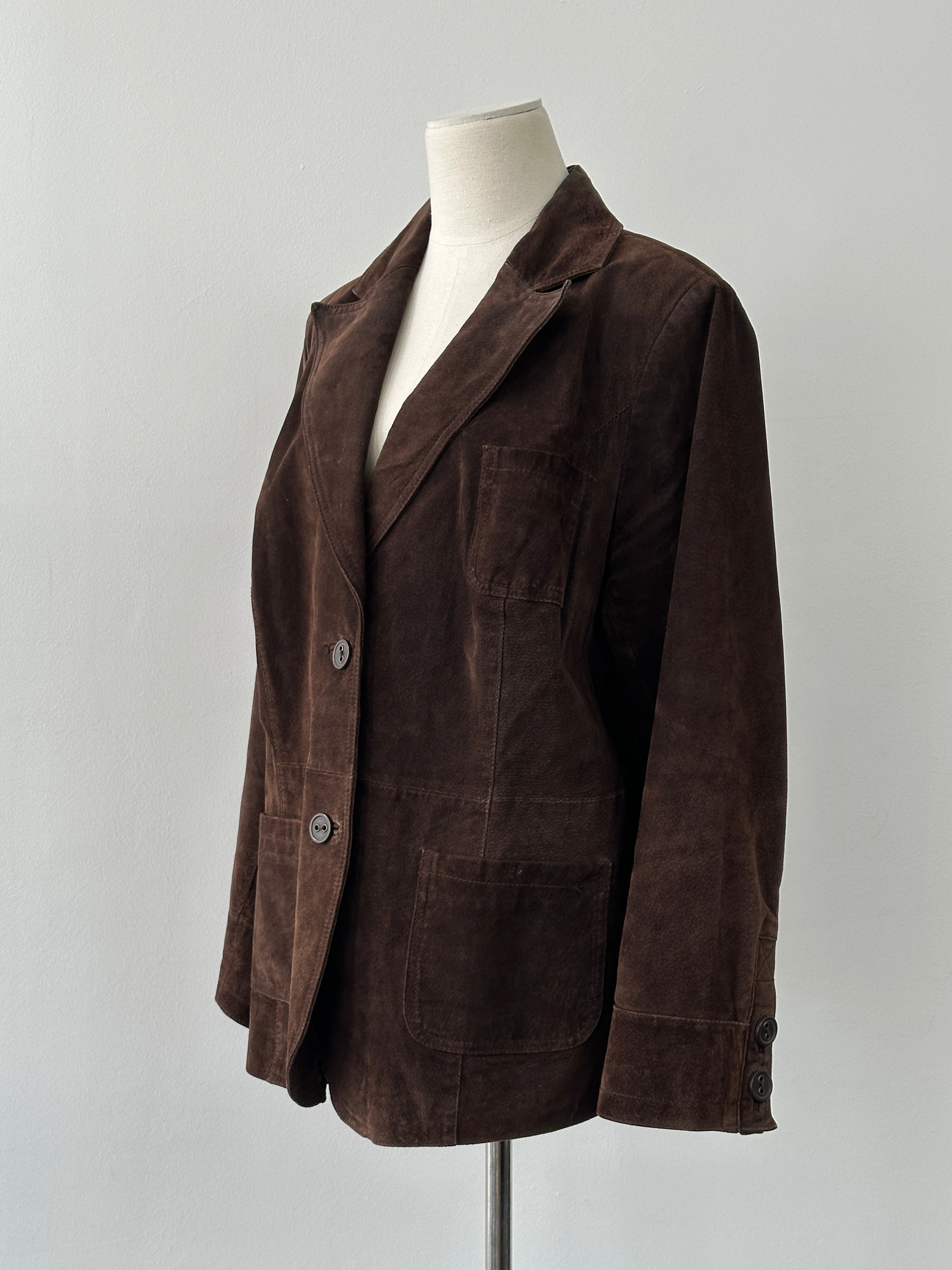 Vintage 1990s Suede Leather Jacket - M