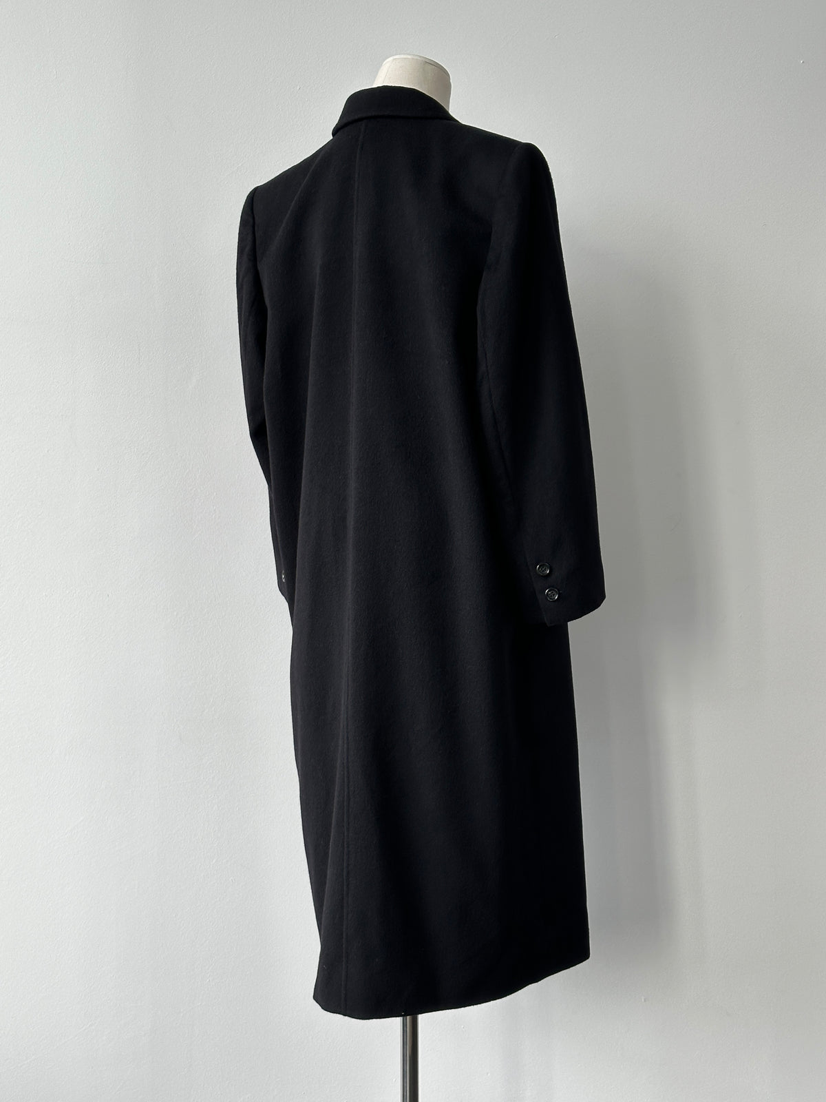 Vintage 1990s Pure Cashmere Double Breasted Coat - S-M
