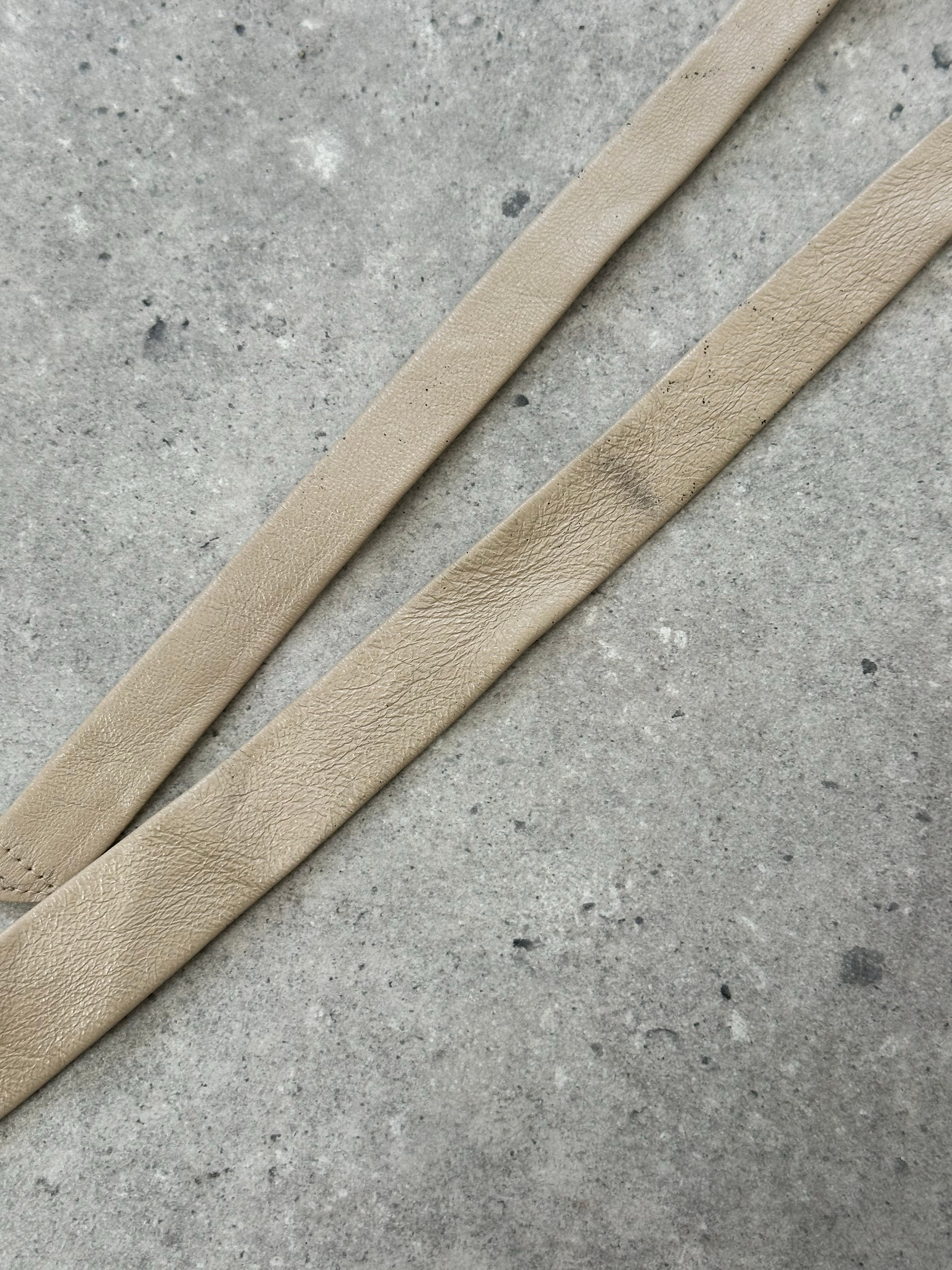 Vintage 1990s Leather Slim Tie