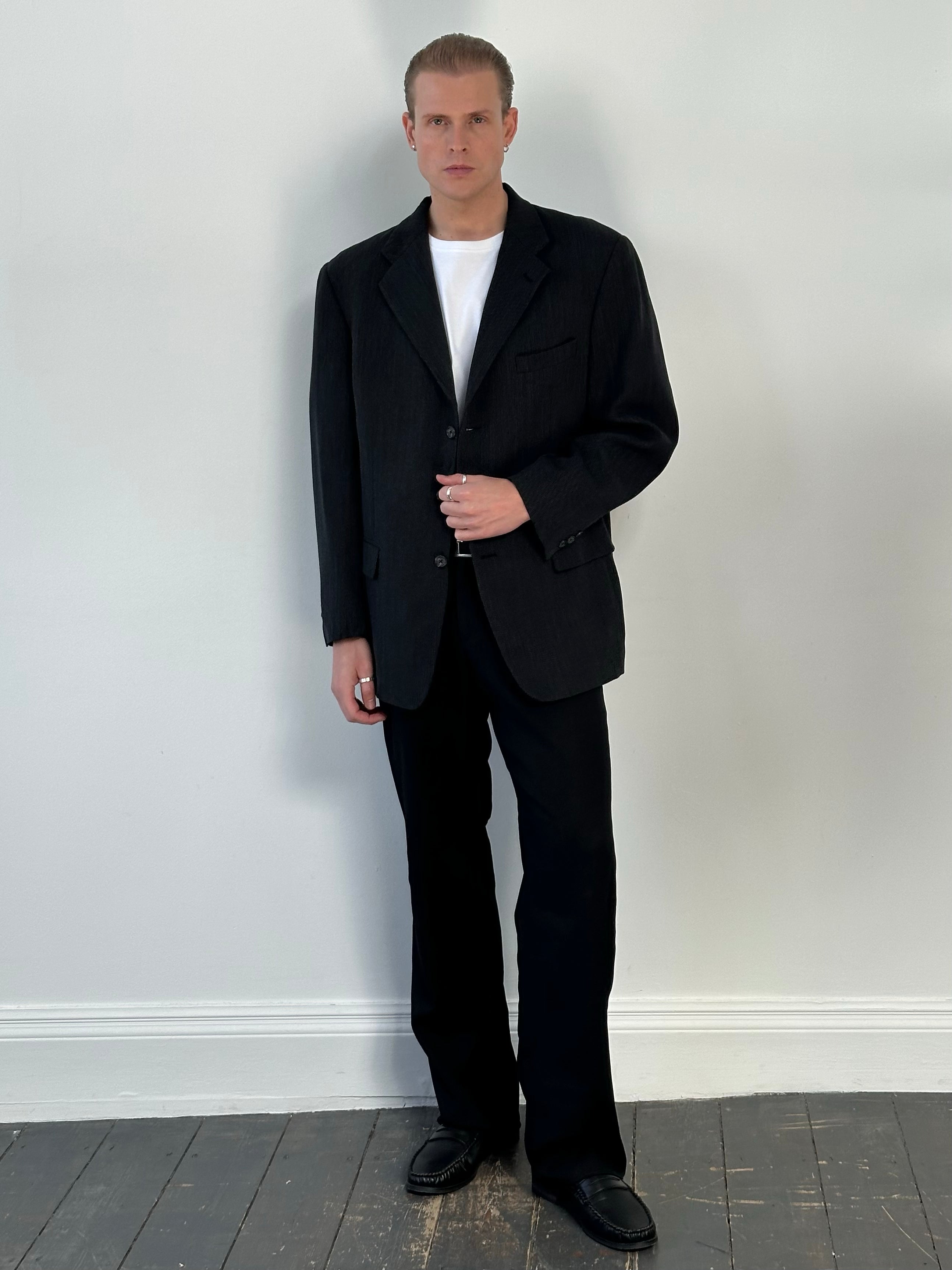 Givenchy Monsieur 1990s Wool Single Breasted Blazer - 44R