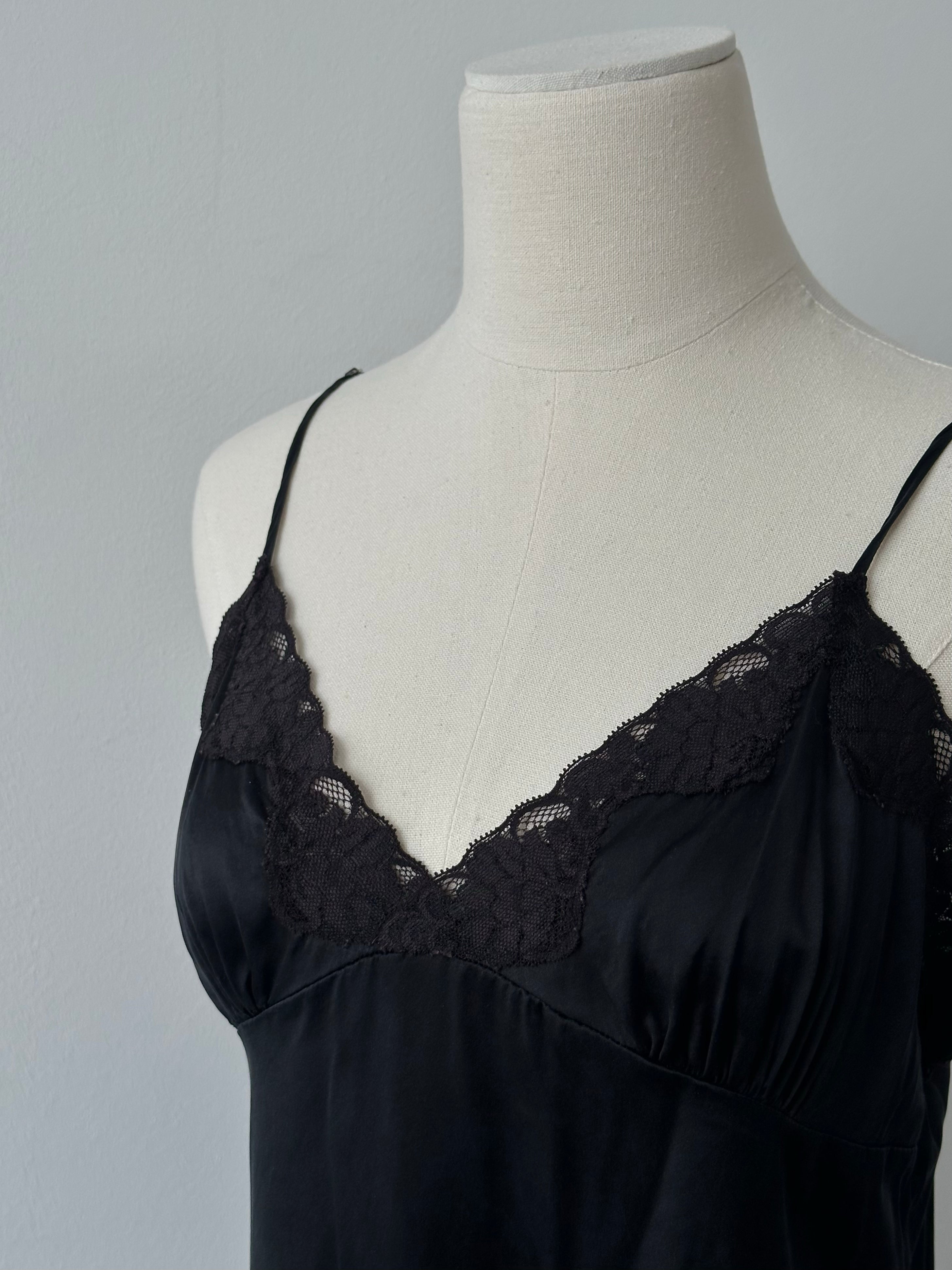 Vintage 1990s Silk Lace Cami Top - M