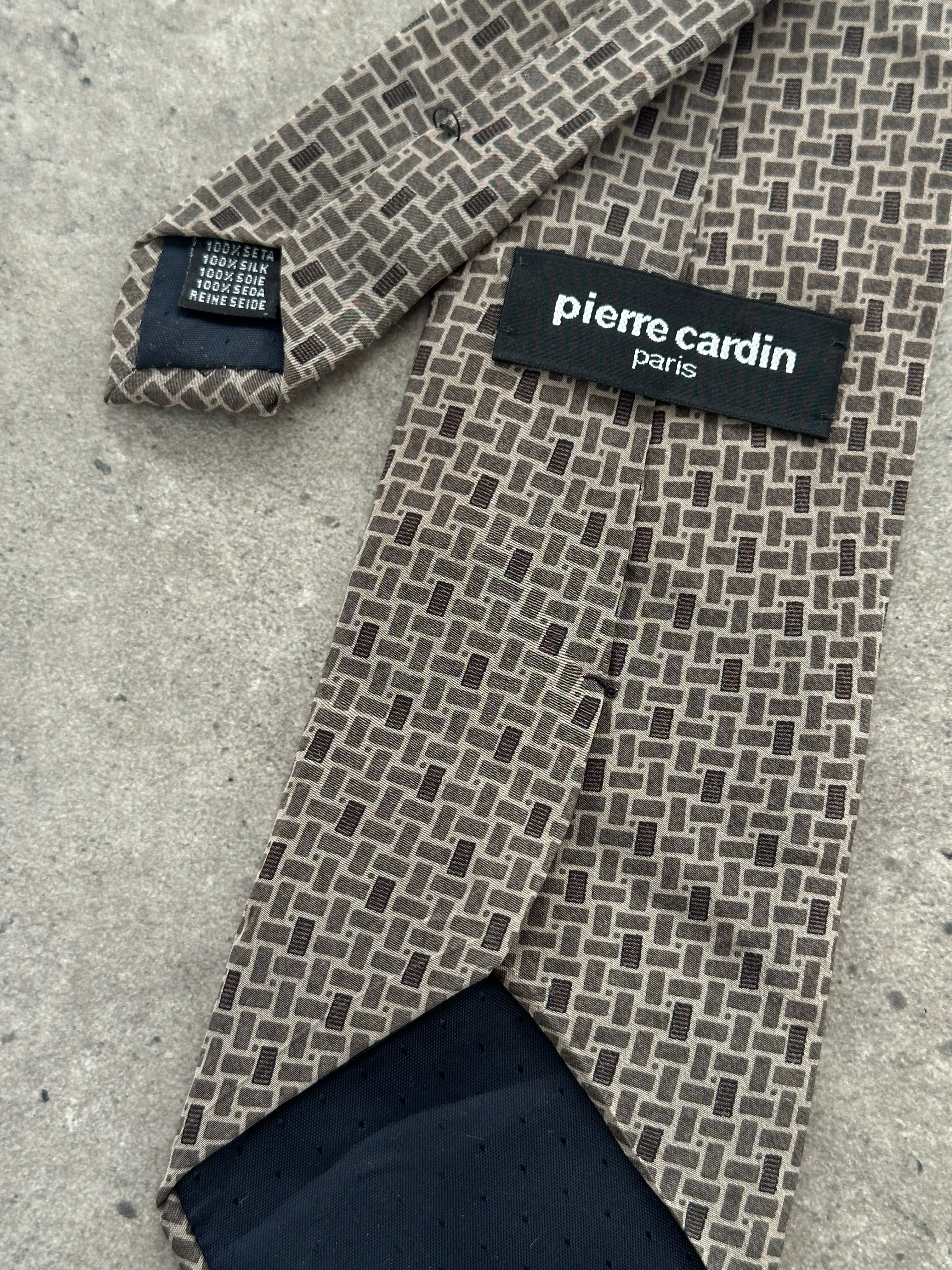 Pierre Cardin 1990s Pure Silk Woven Tie