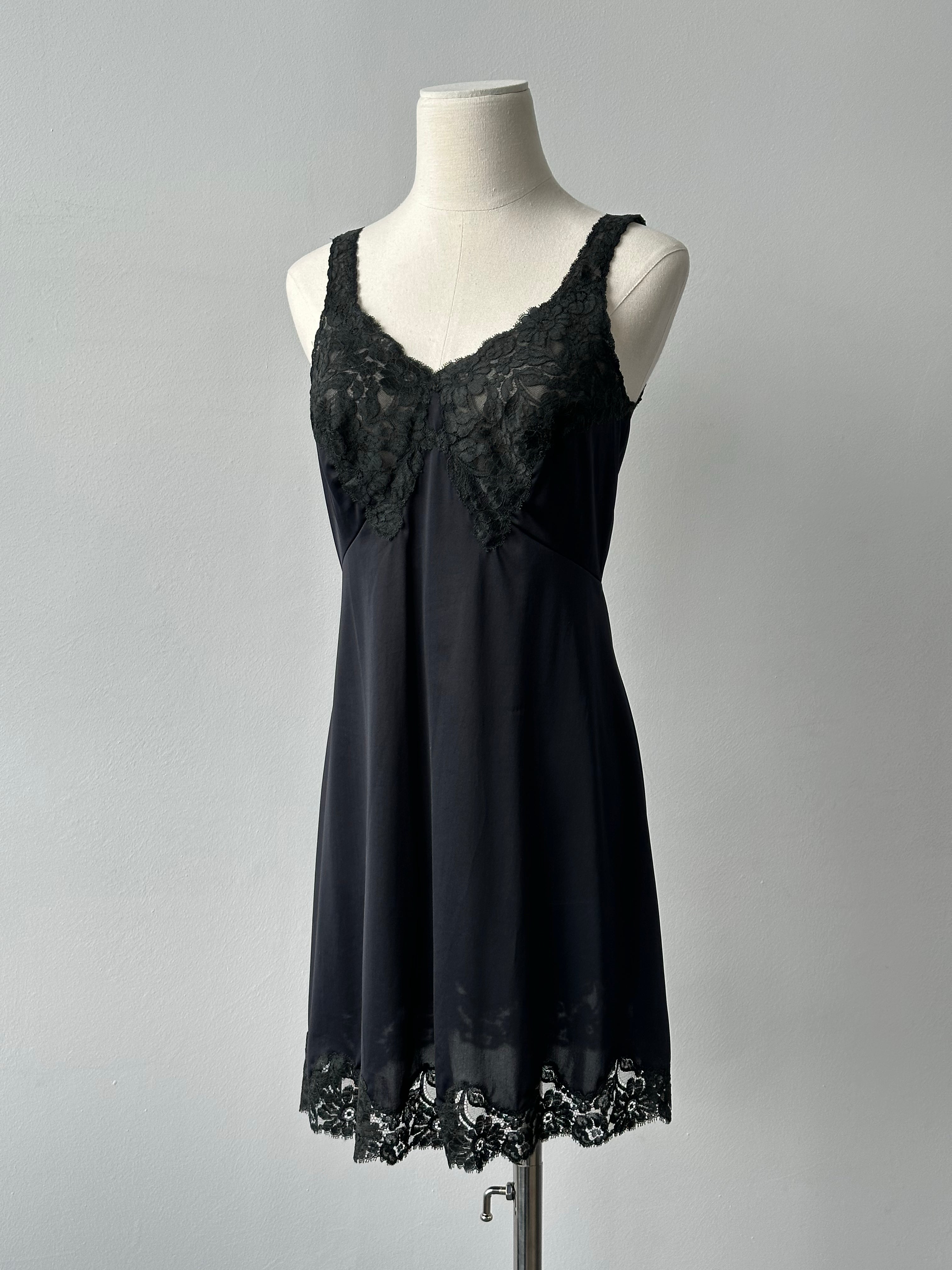 Italian Vintage 1990s Lace Mini Dress - S