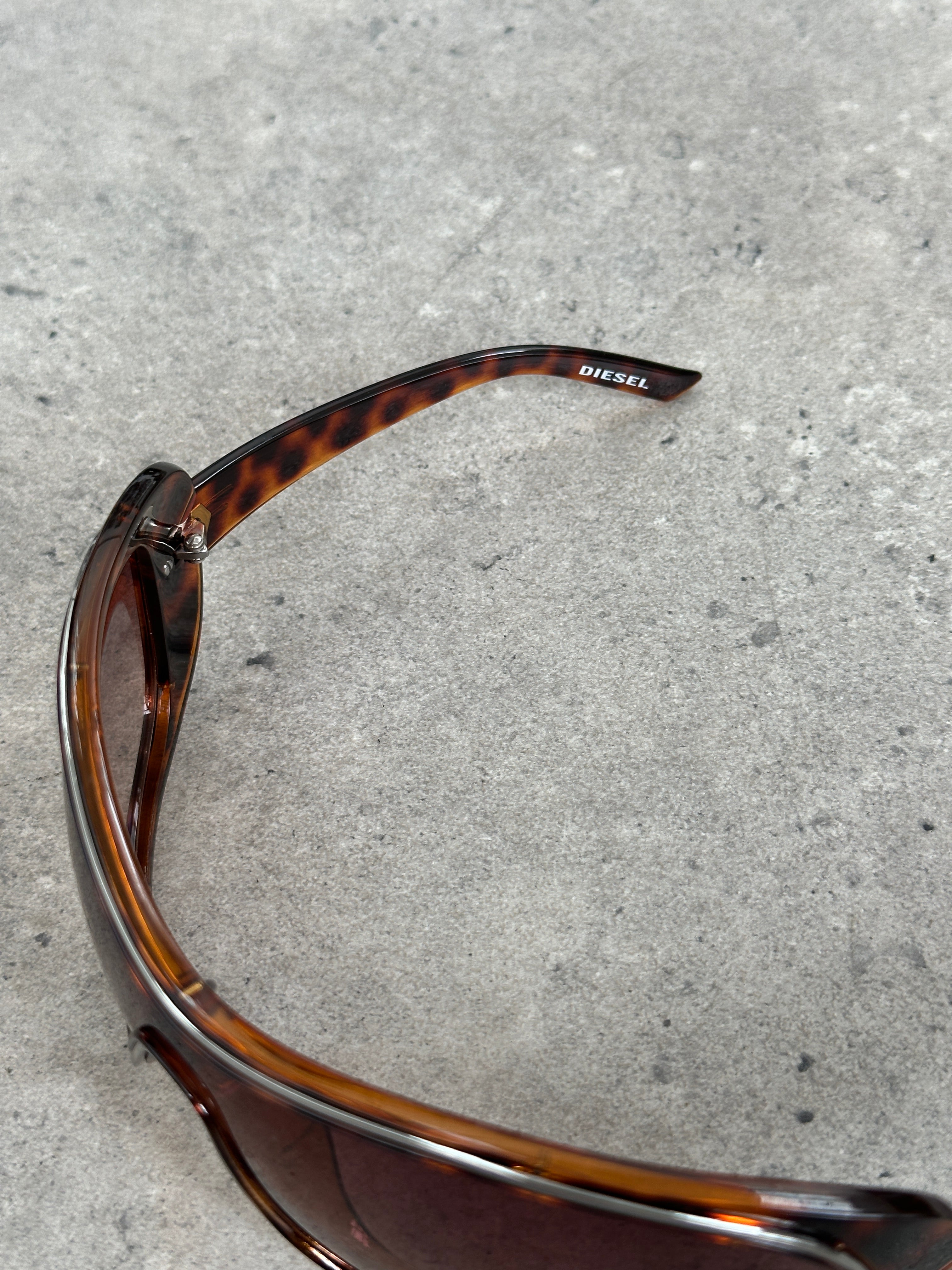 Diesel 2000s Oversized Shield Logo Sunglasses