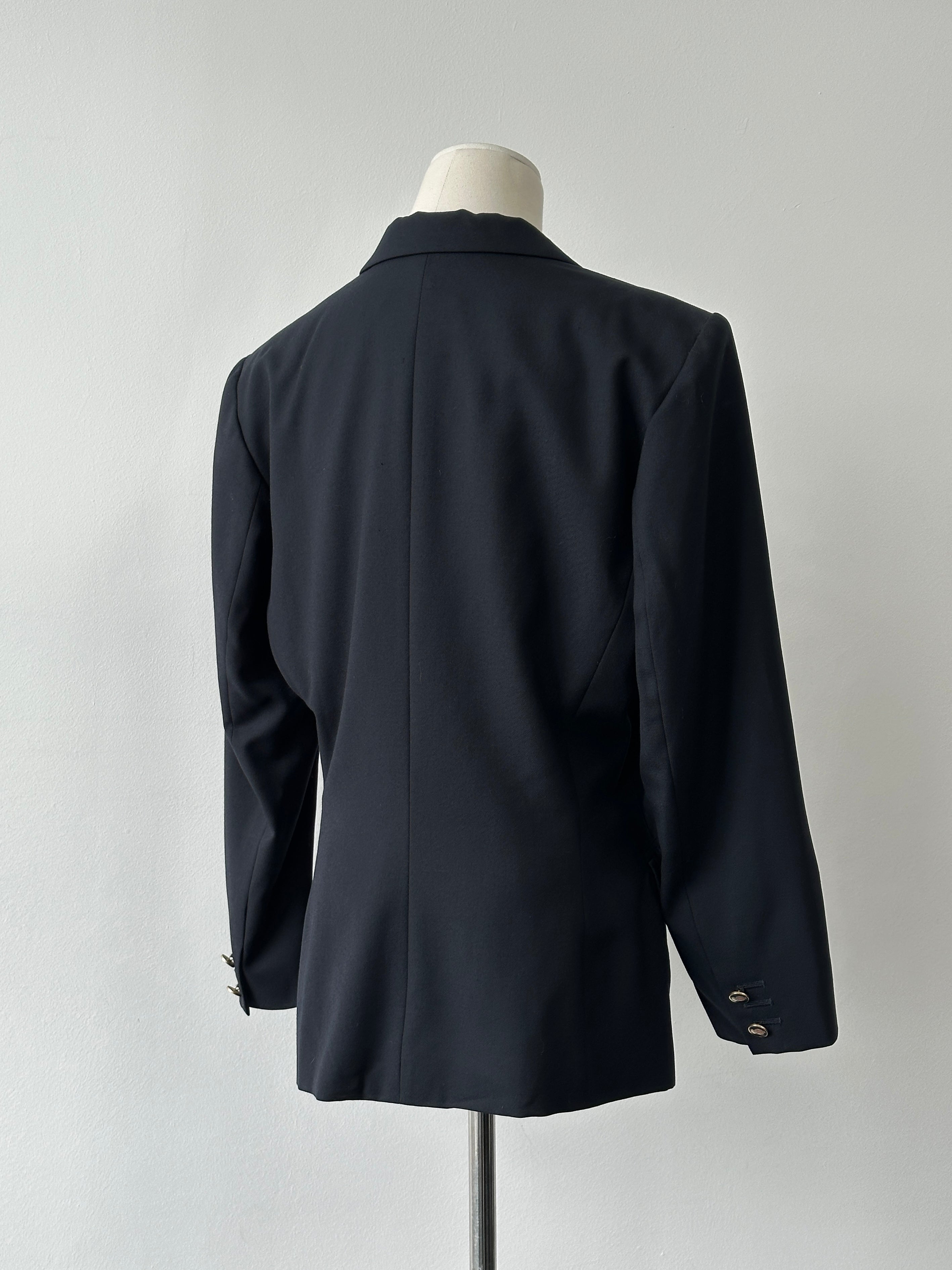 Max Mara Weekend 1990s Virgin Wool Bespoke Button Jacket - S