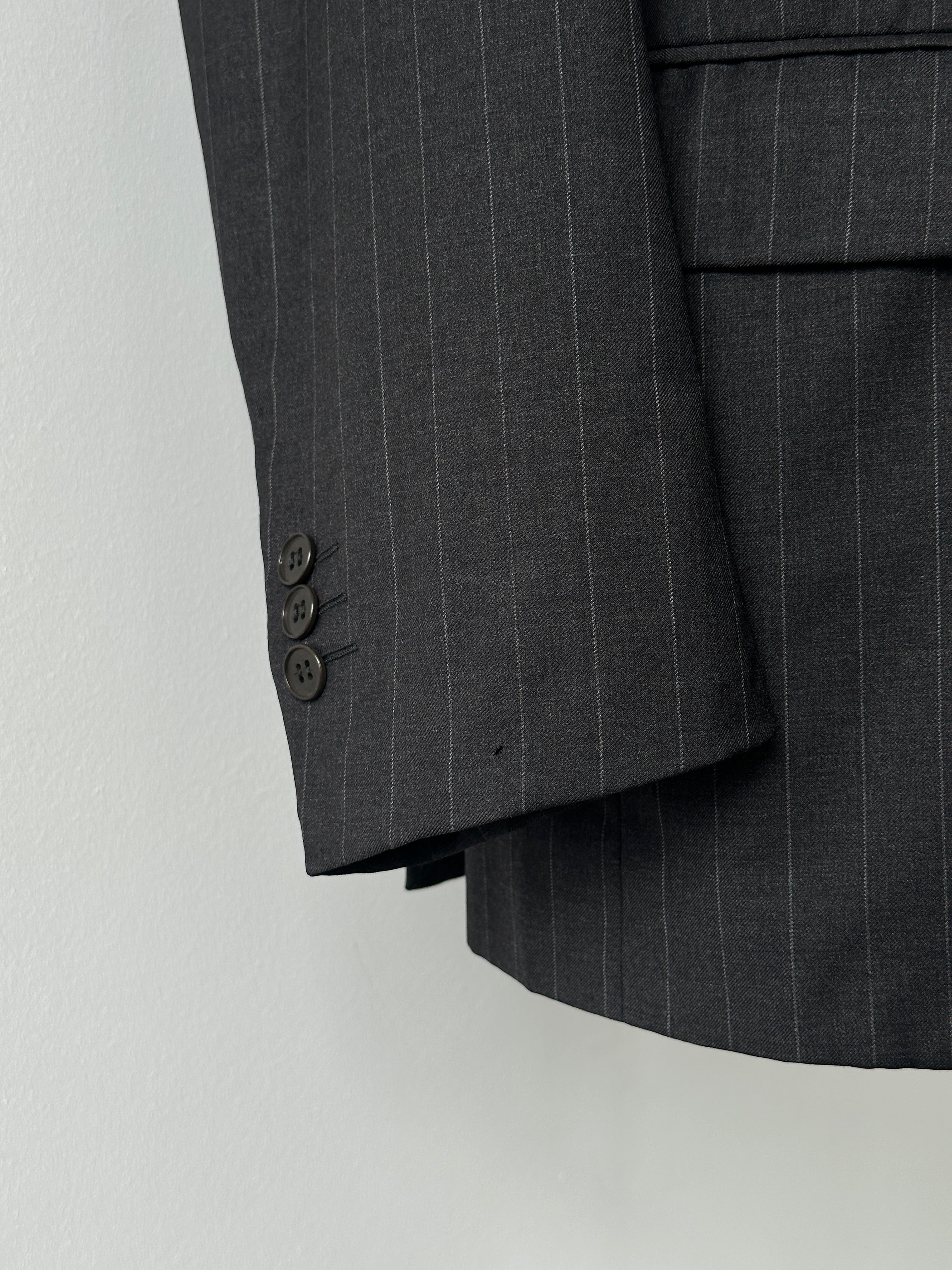 Loro Piana x Confitri Couture 1990S Pure Wool Striped Blazer - 38R