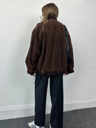 Vintage Suede Leather Bomber Jacket - XL/XXL - SYLK