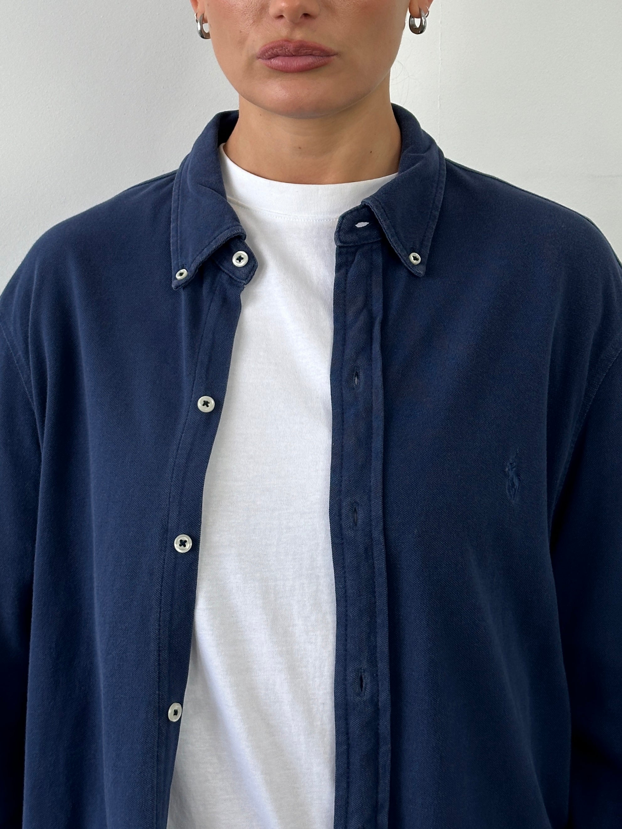 Ralph Lauren Polo Pure Cotton Logo Shirt in XL, featuring classic design and embroidered logo on the chest.