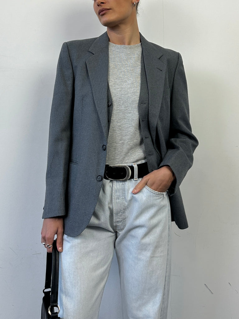 Vintage Two Piece Wool Waistcoat Blazer Suit - S - SYLK
