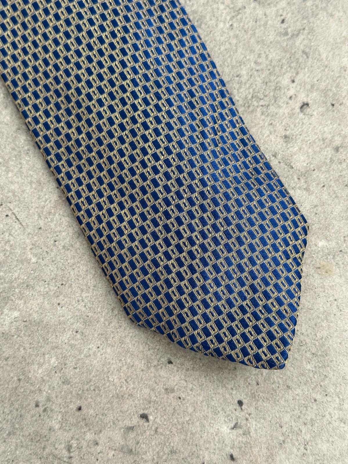 Vintage 1990s Pure Silk Geometric Tie