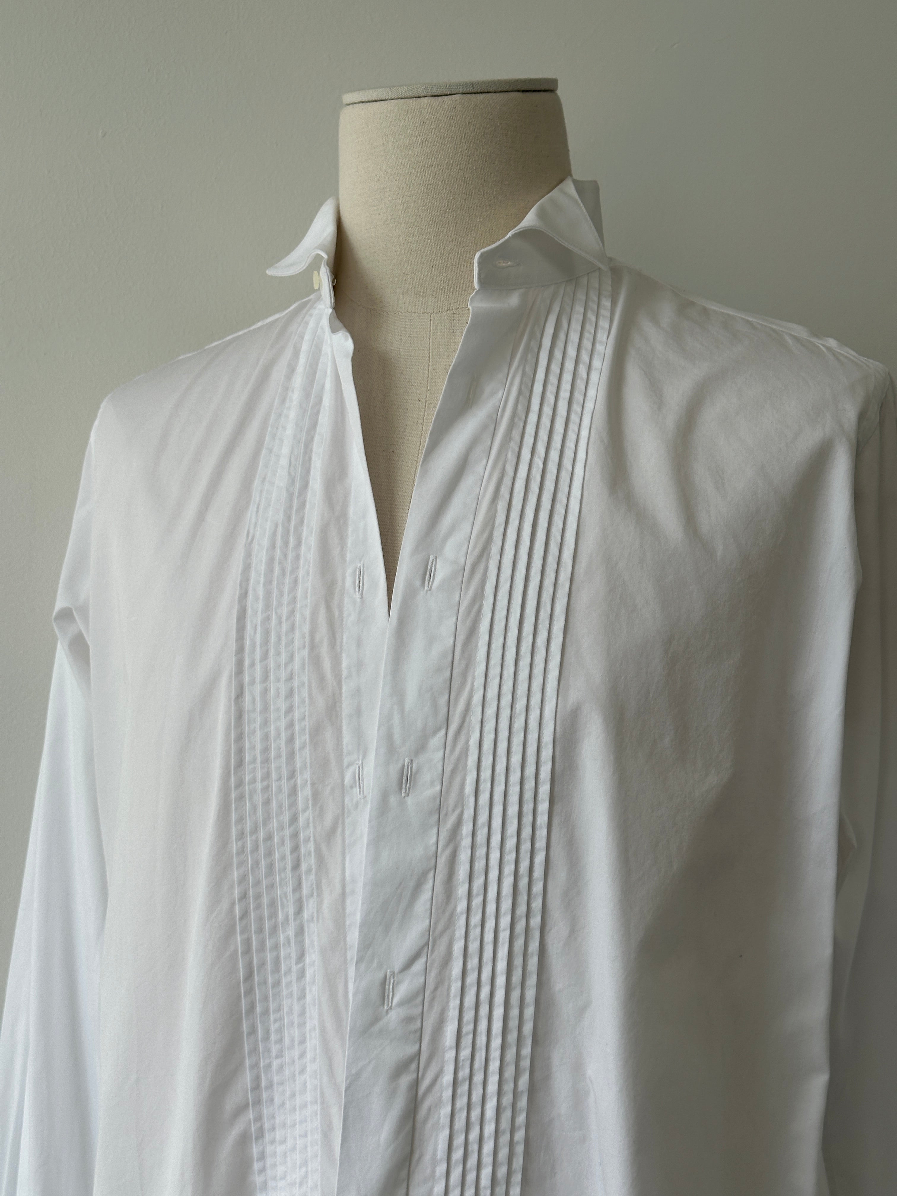 Christian Dior Monsieur 1990s Pure Cotton Tuxedo Shirt - M