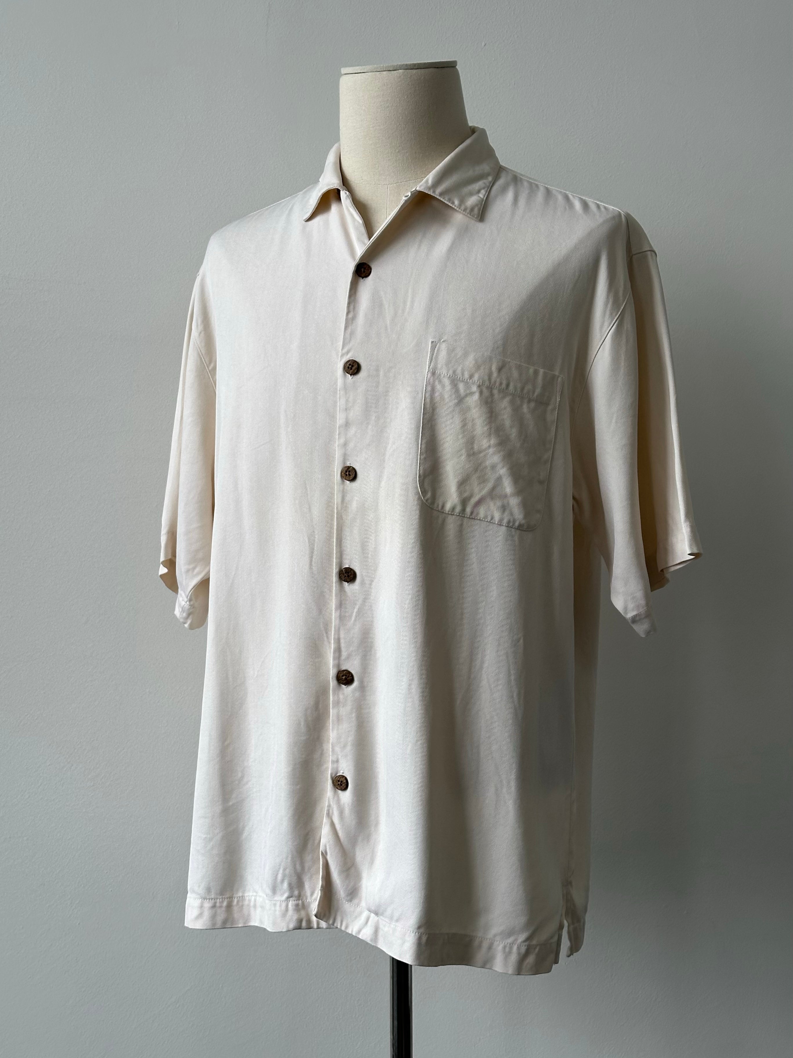 Vintage 1990s Pure Silk Woven Shirt - L