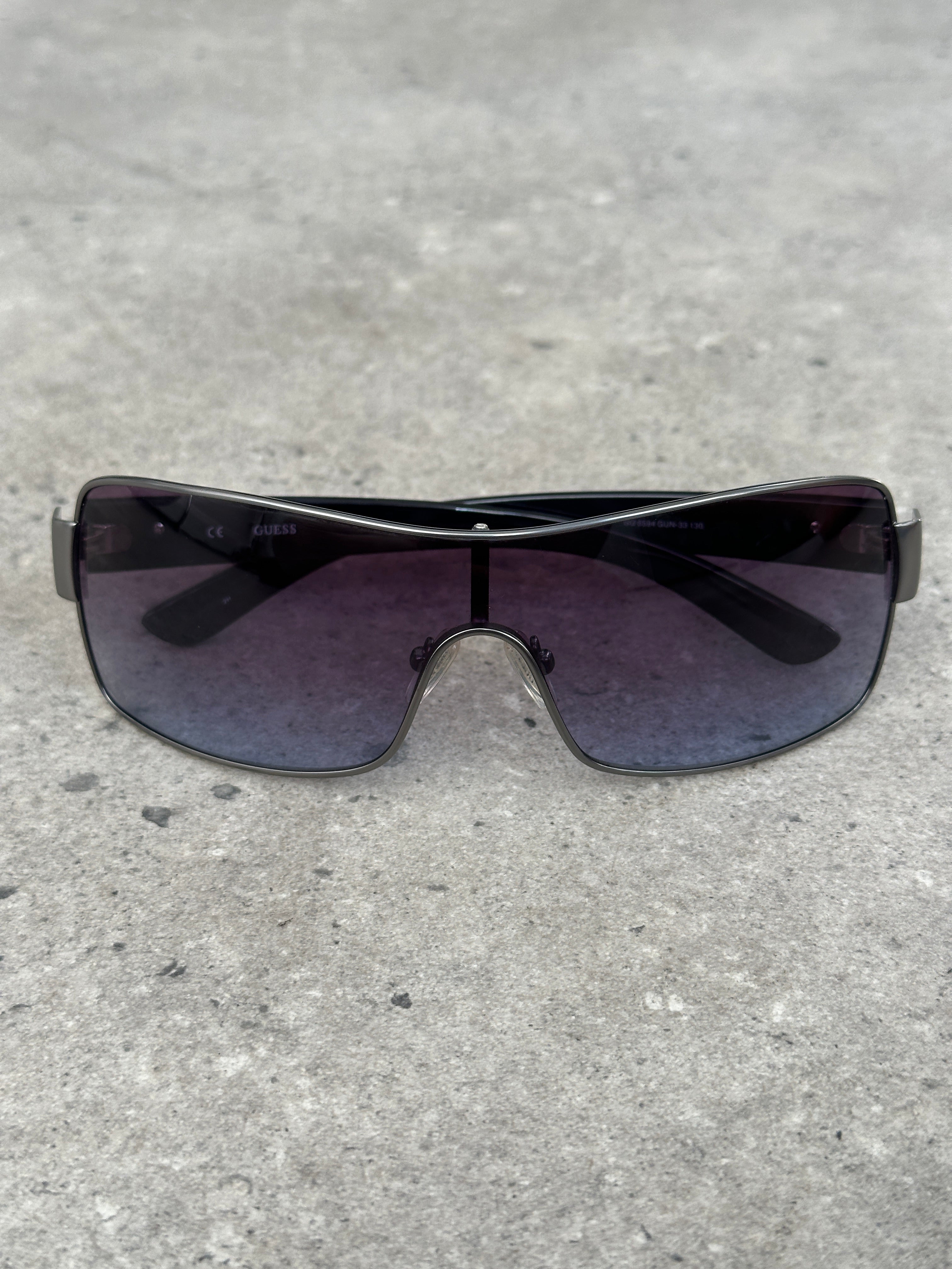 Guess 2000s Oversized Shield Logo Sunglasses