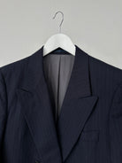 Hugo Boss Pinstripe Pure Wool Double Breasted Blazer - L - SYLK