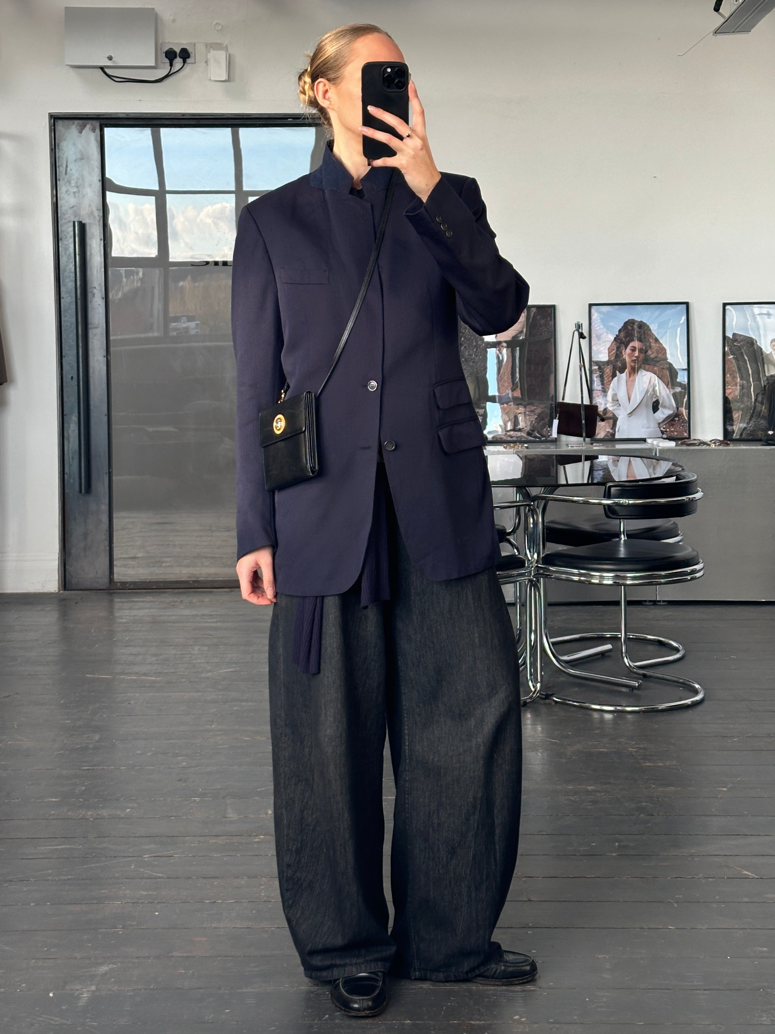 Christian Dior Monsieur 1990s pure wool blazer in size 40R/L, tailored fit, with classic lapel and structured design.