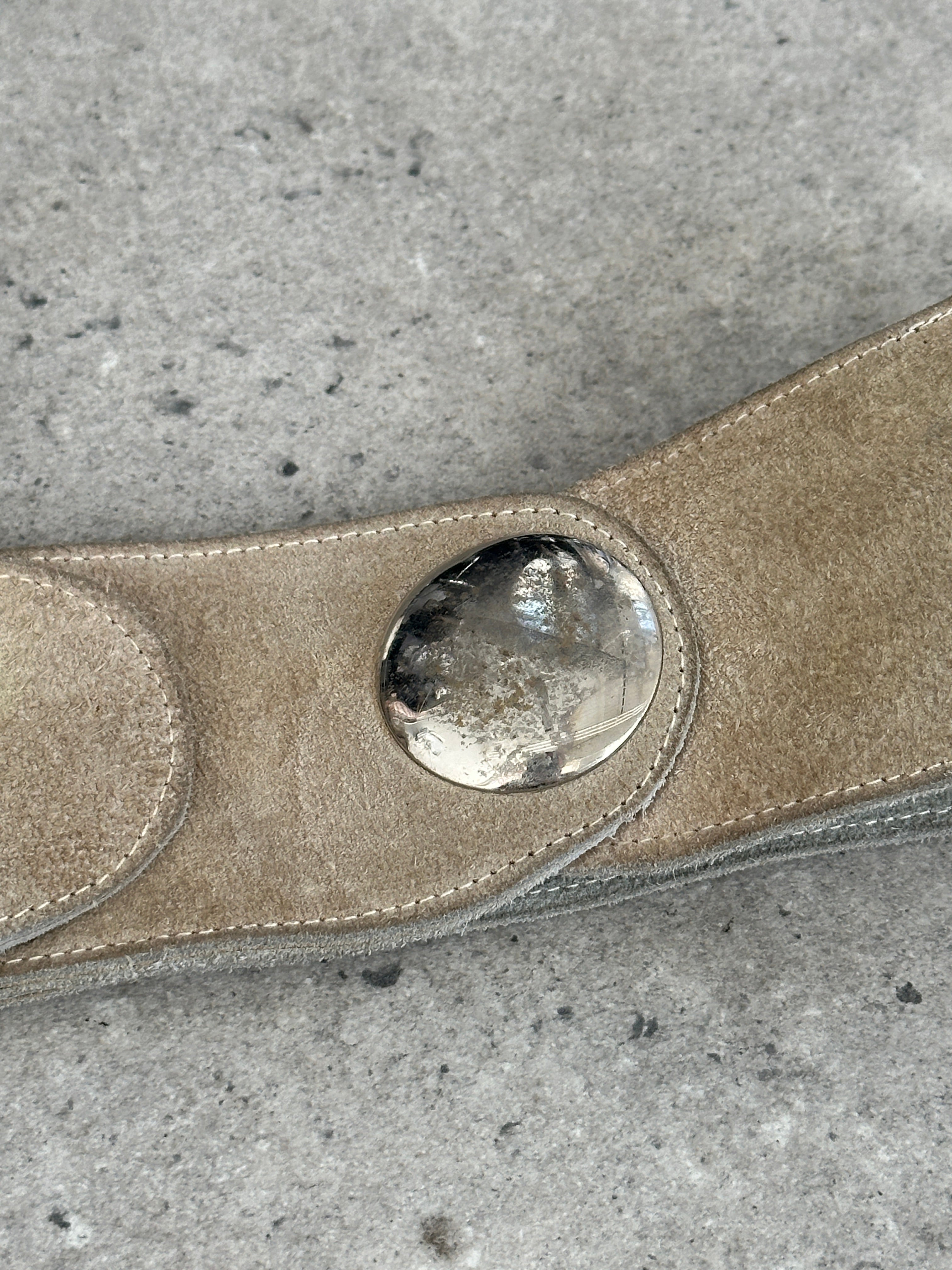 Vintage 1990s Suede Chunky Belt - W30-34