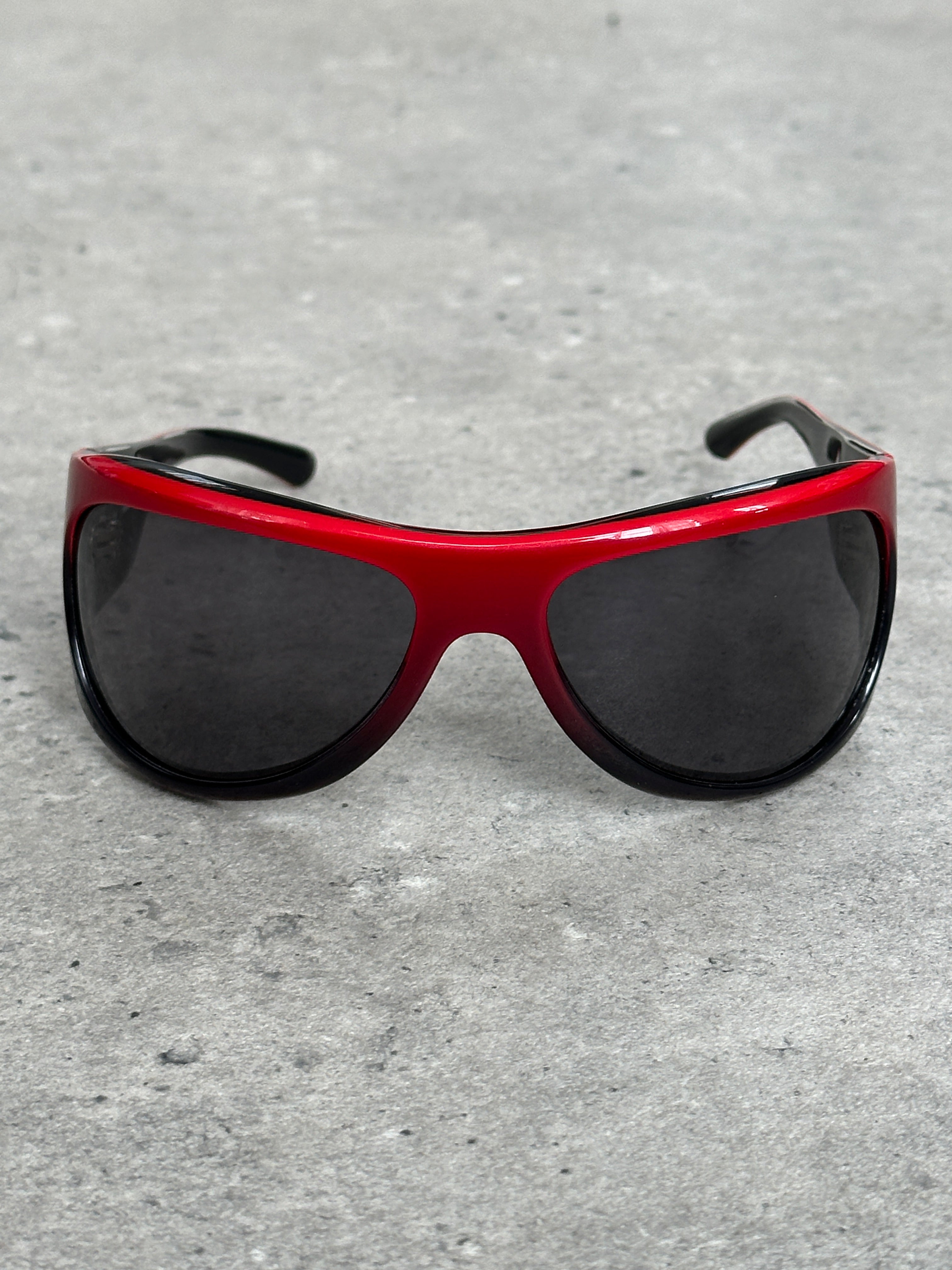 Vintage 2000s Shield Wrap Logo Sunglasses