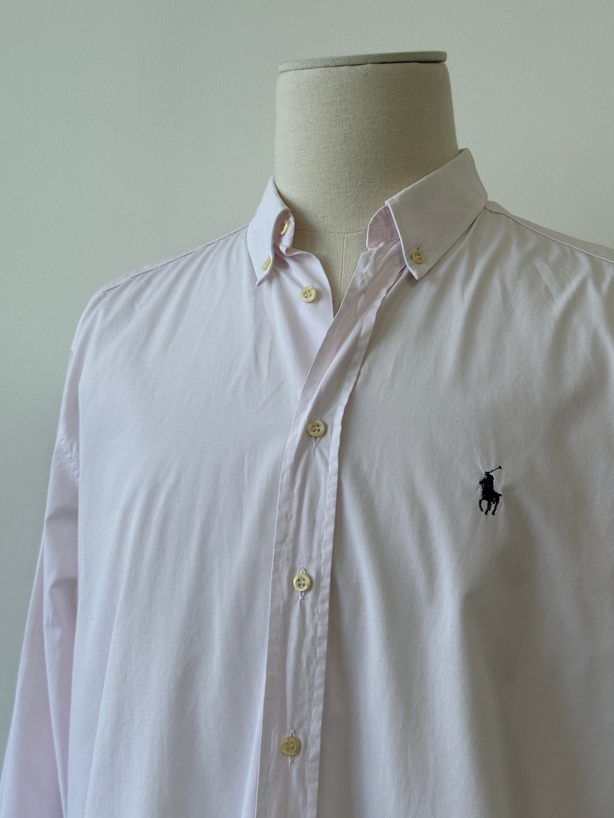 Ralph Lauren Polo 1990s Pure Cotton Logo Shirt - L