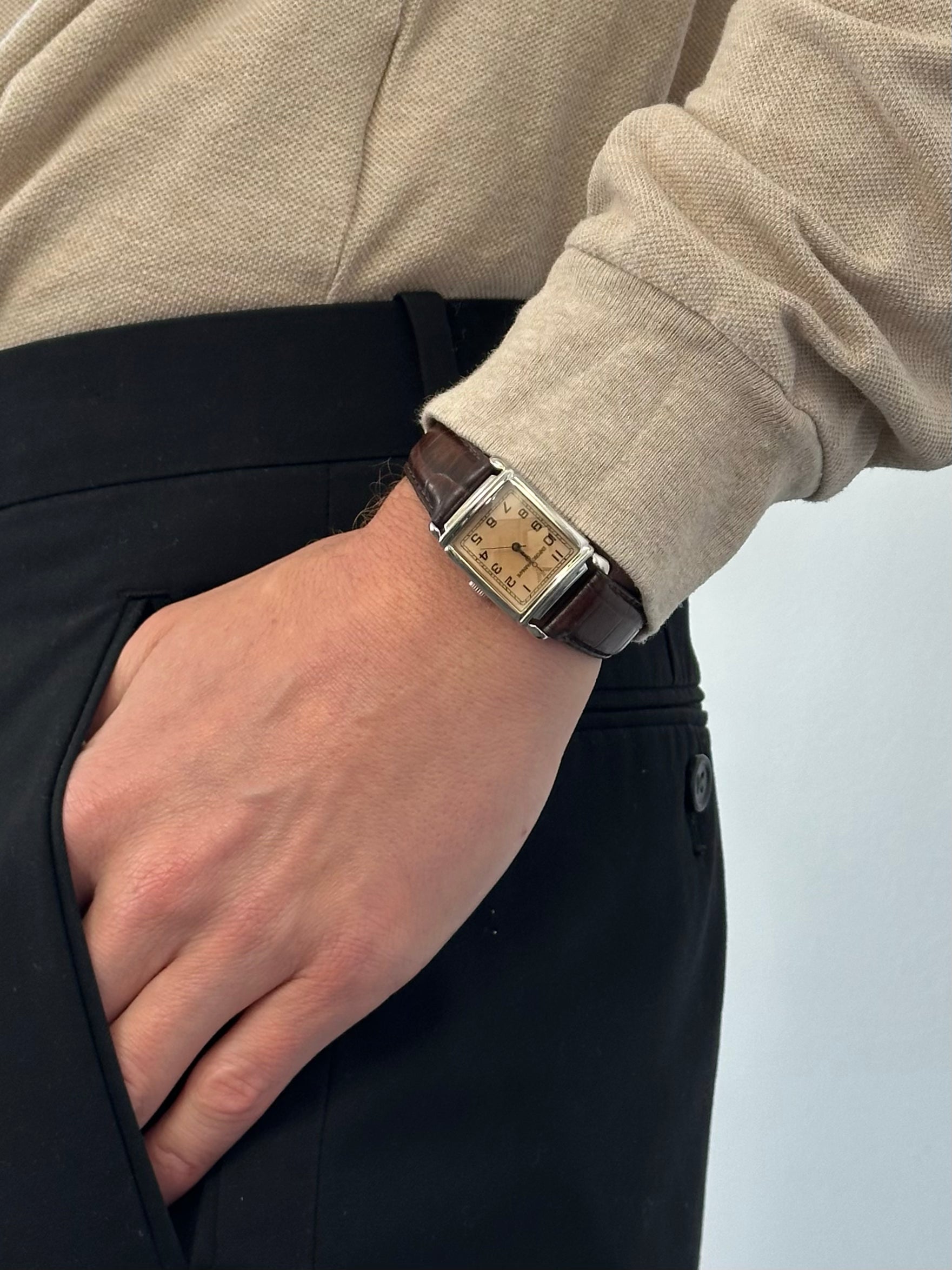 Emporio Armani 2000s Leather Logo Watch