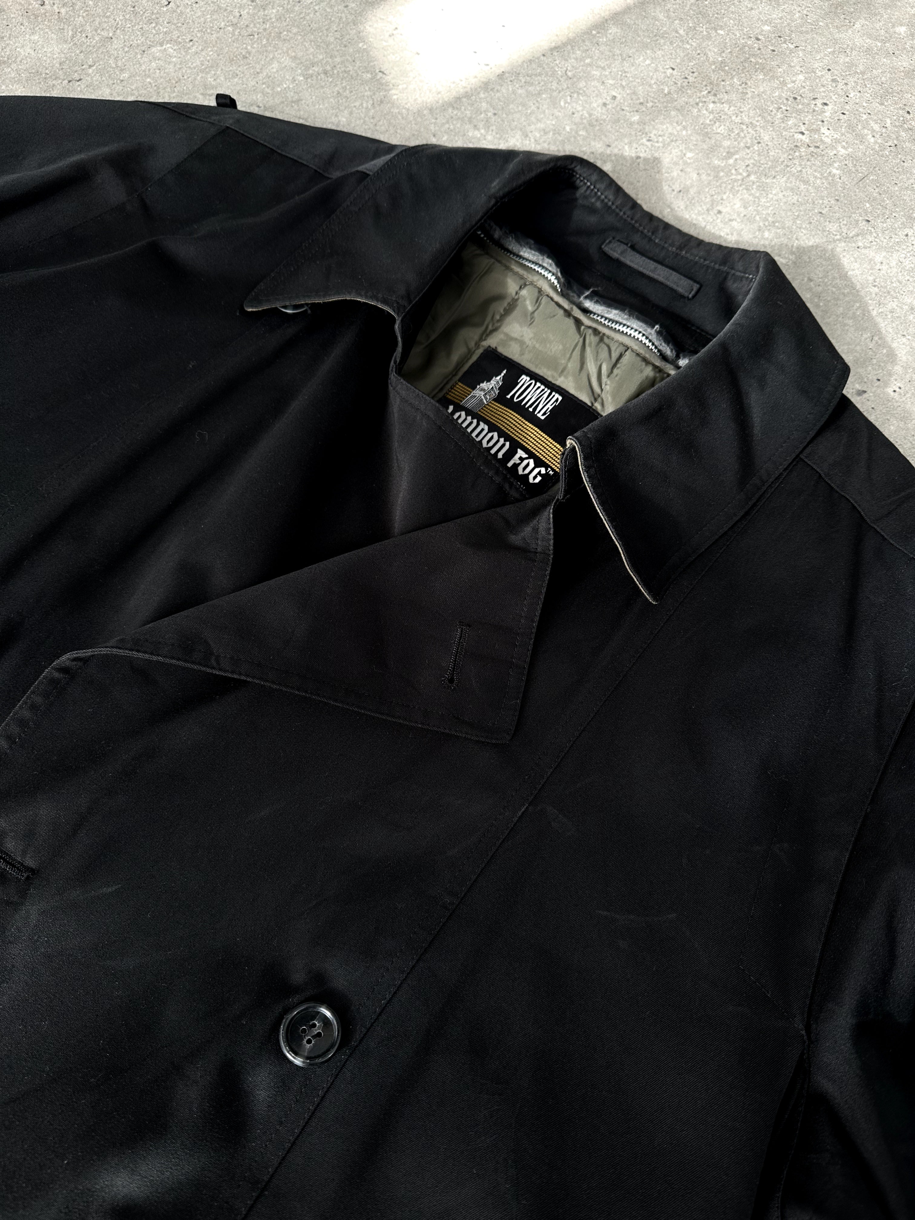 London Fog Towne 1990s Double Breasted Belted Trench - L