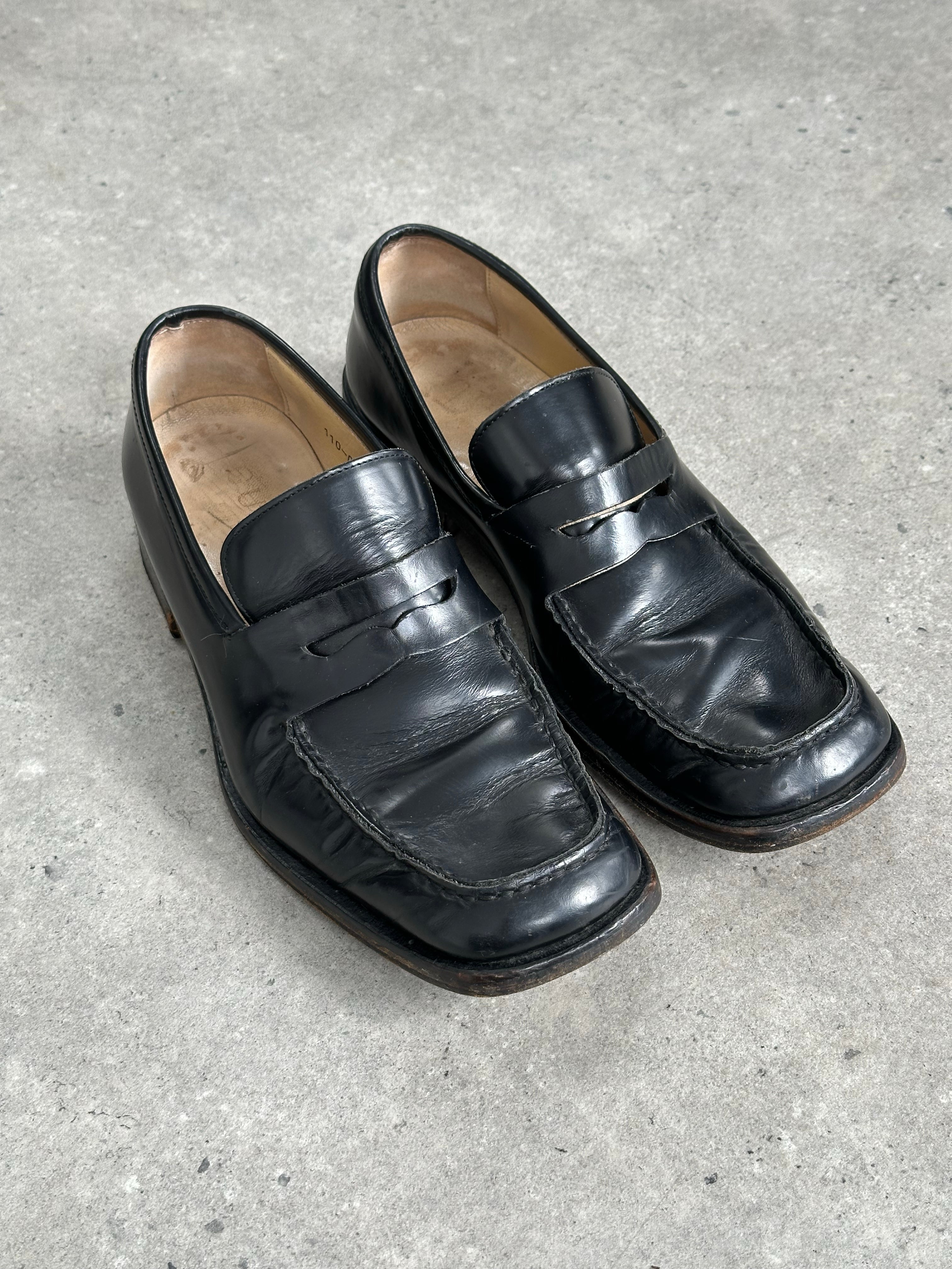 Gucci 2000s Leather Square Toe Loafers -