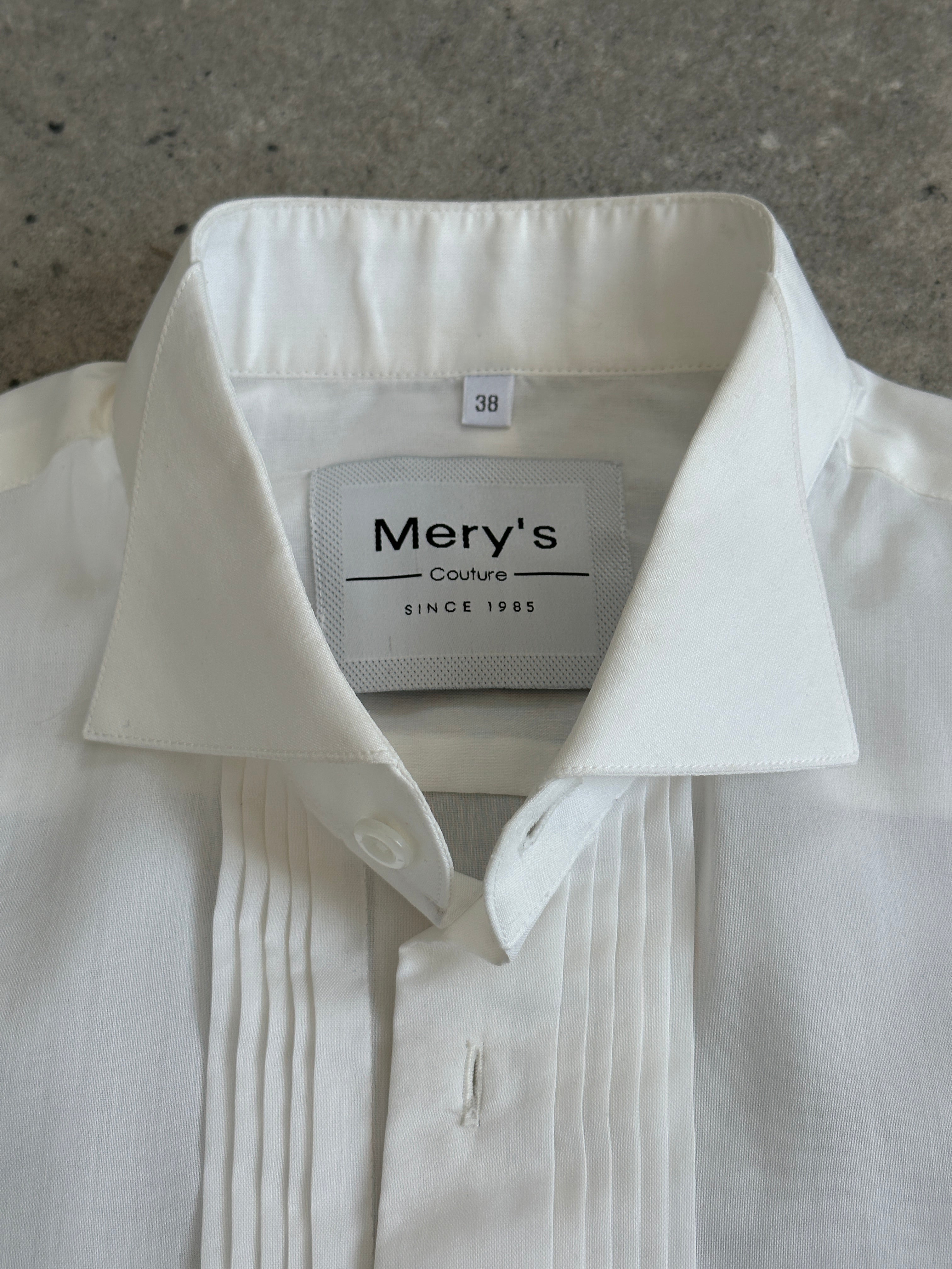 Vintage 2000s Cotton Tuxedo Dress Shirt - S