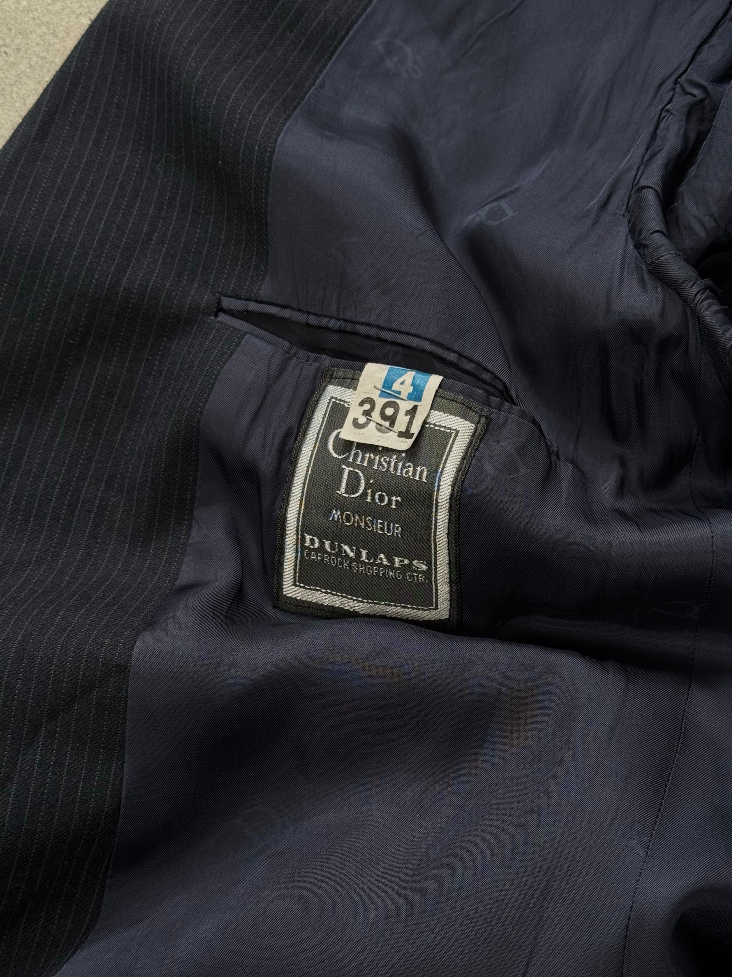 Christian Dior Monsieur 1980s Wool Striped Blazer - 40R/XL