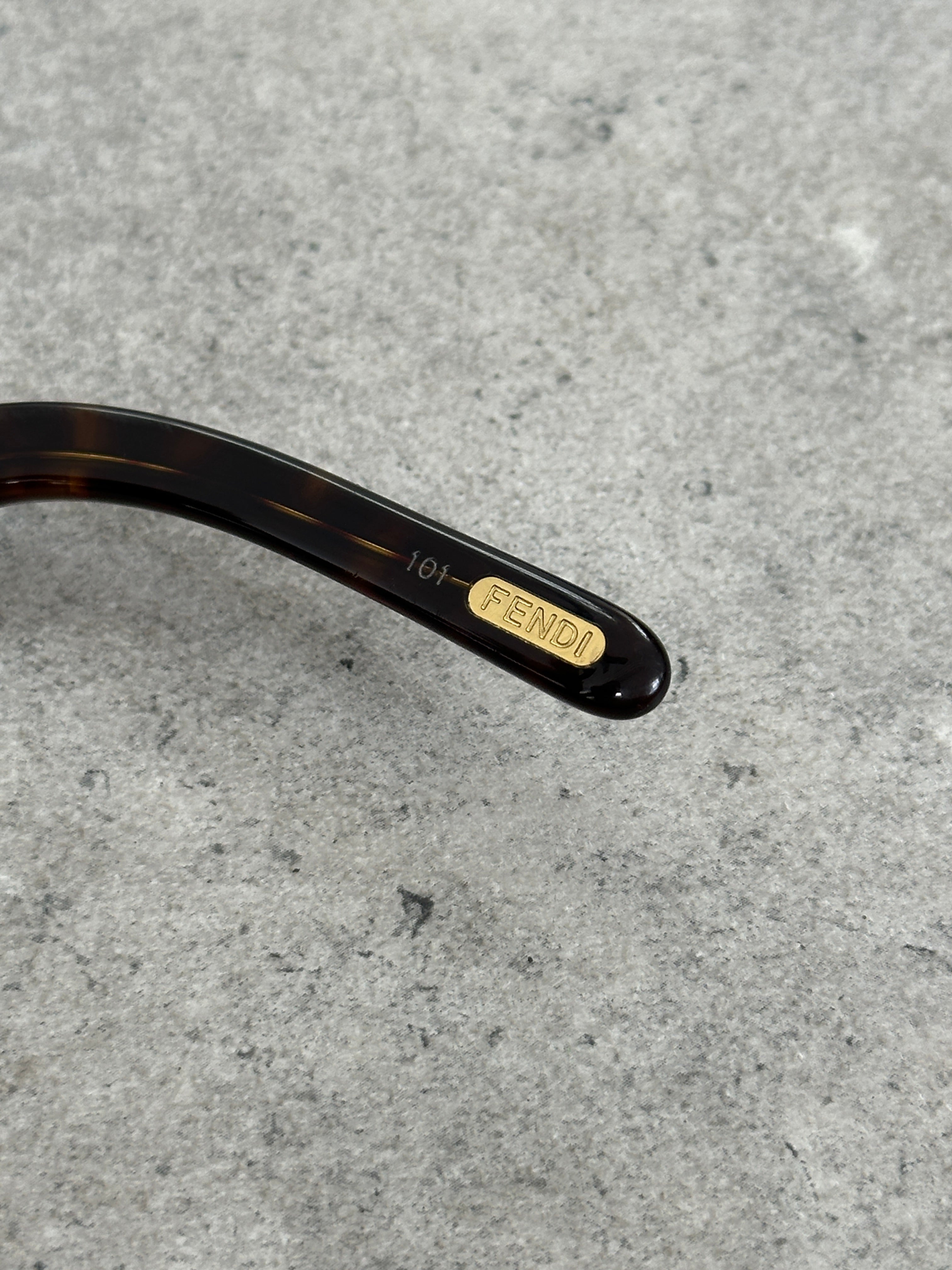 Fendi 2000s Oversized FF Monogram Logo Sunglasses