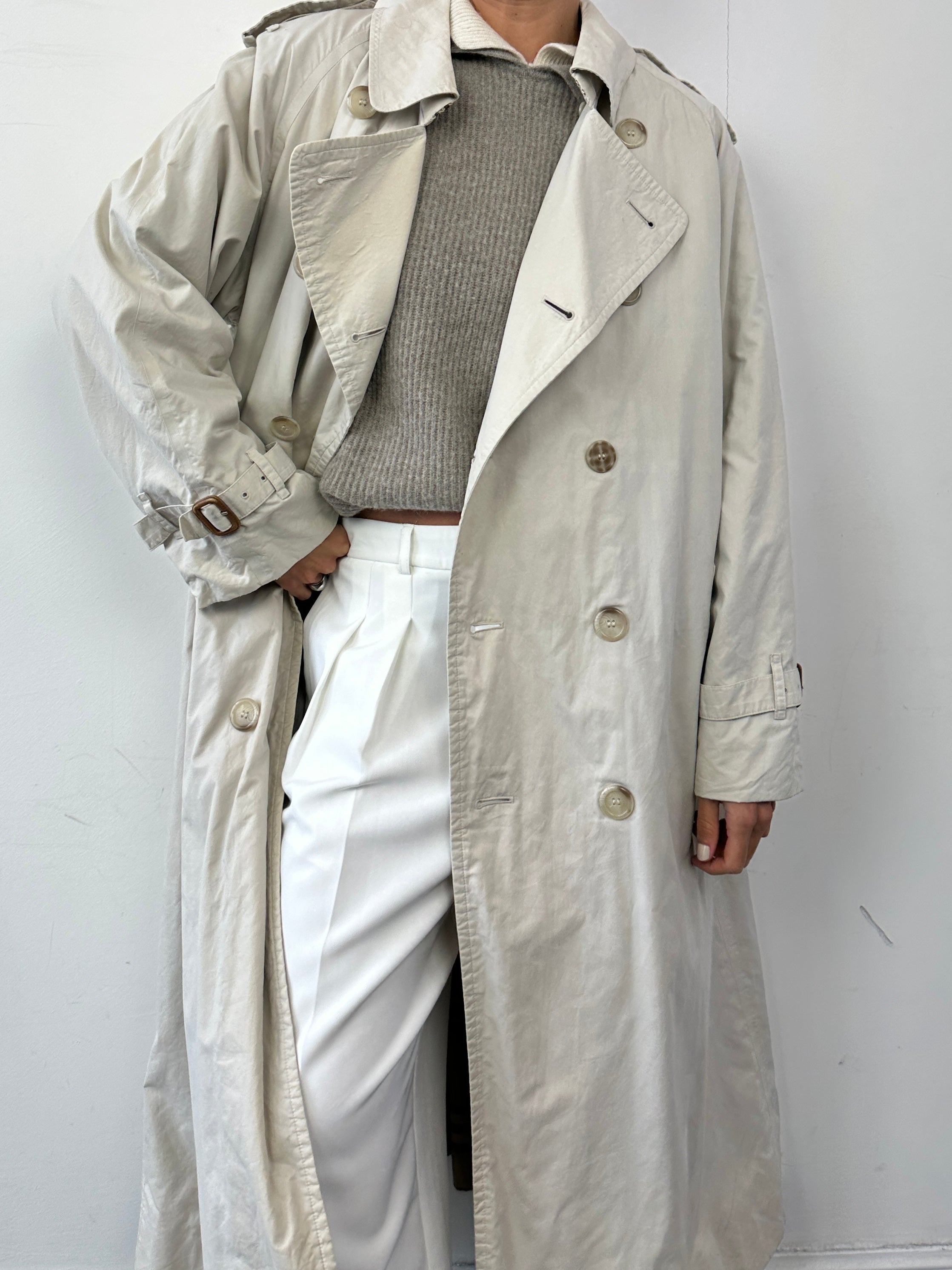 Burberry Pure Cotton Double Breasted Trench Coat - XL - SYLK