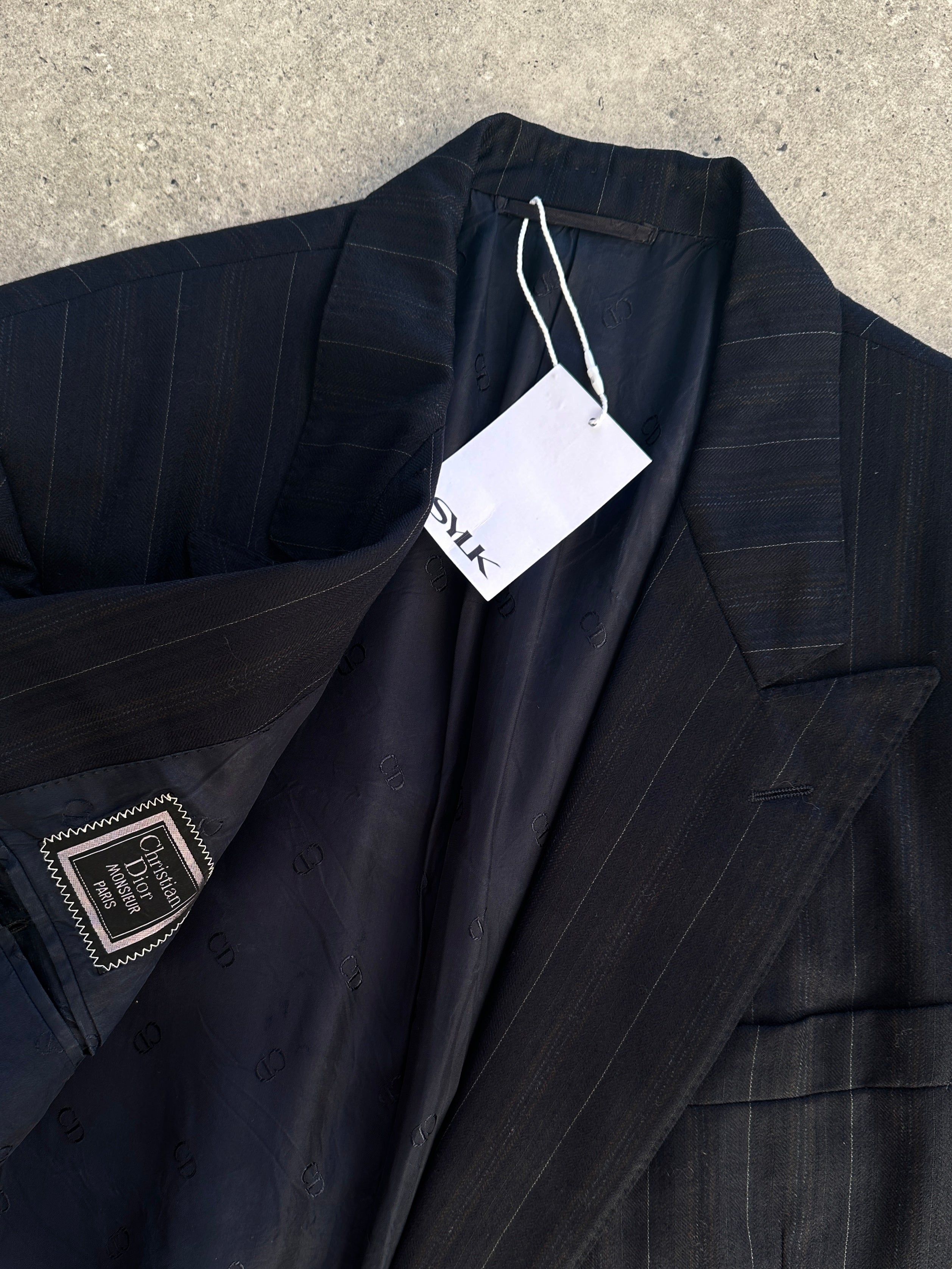 Christian Dior Pure Wool Pinstripe Double Breasted Blazer - M - SYLK