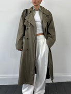 Yves Saint Laurent Pure Cotton Double Breasted Belted Trench Coat - XXL - SYLK