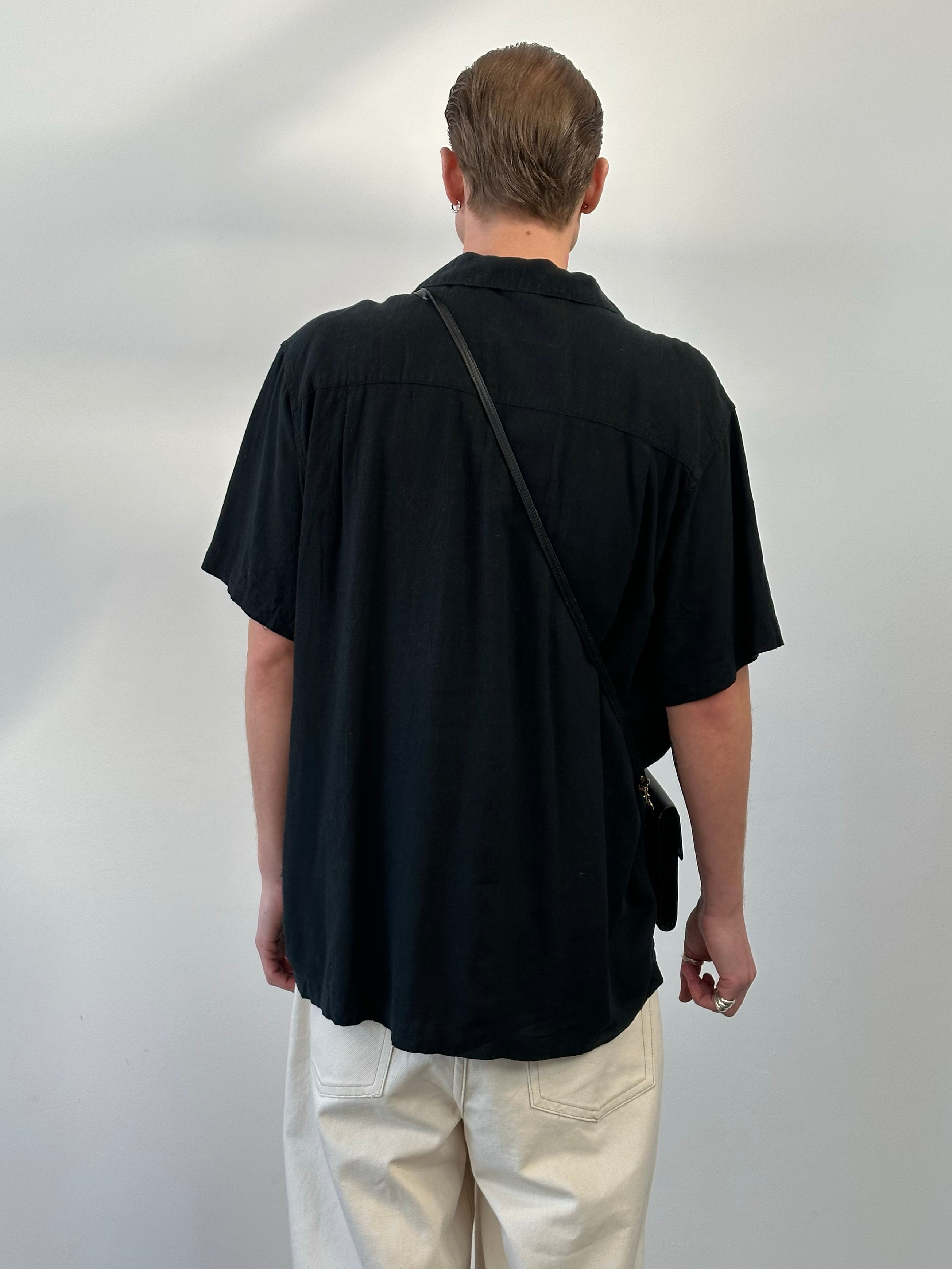 Vintage 1990s Linen Woven Shirt - XL
