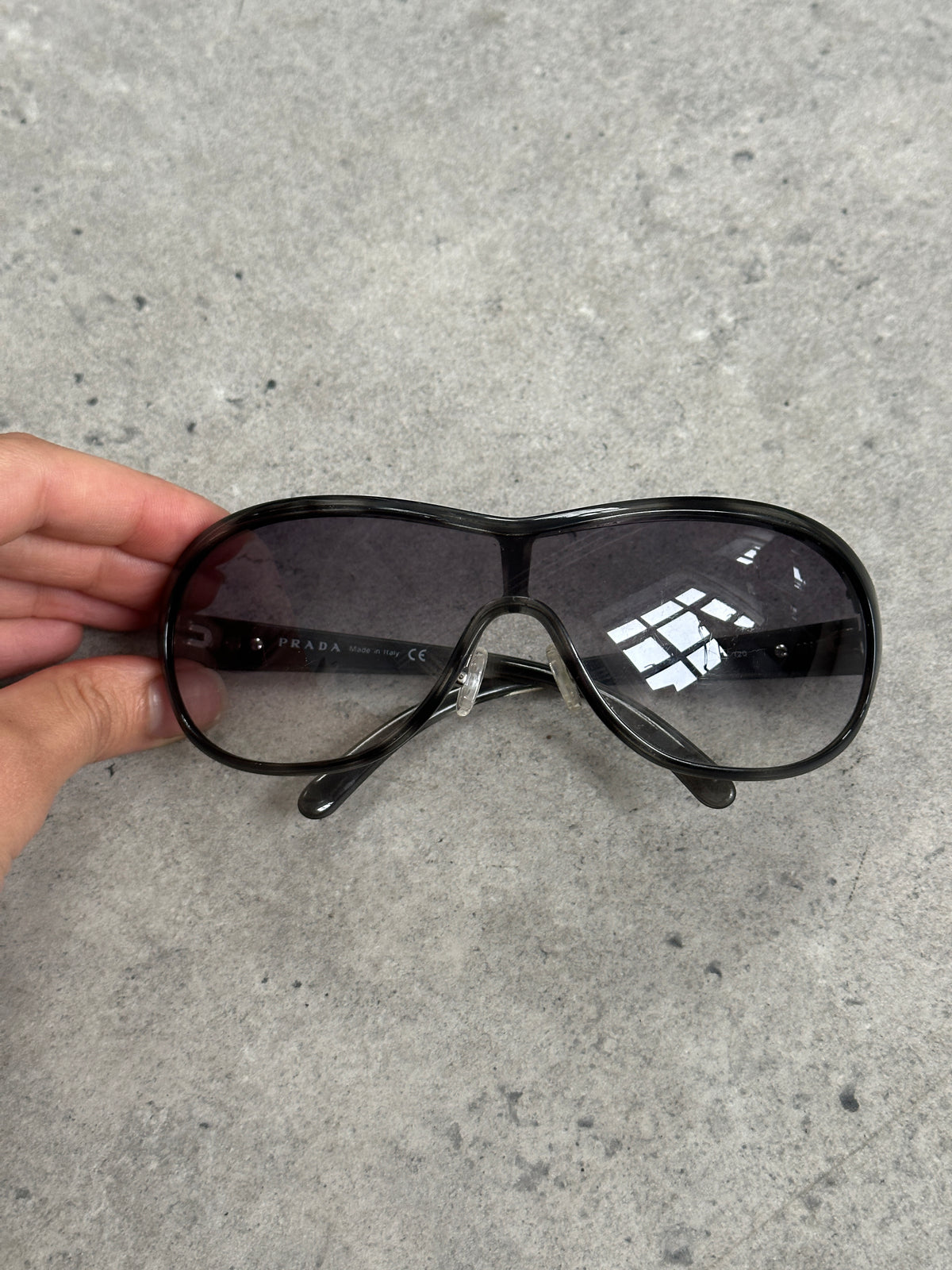 Prada 2000s Wraparound Shield Sunglasses