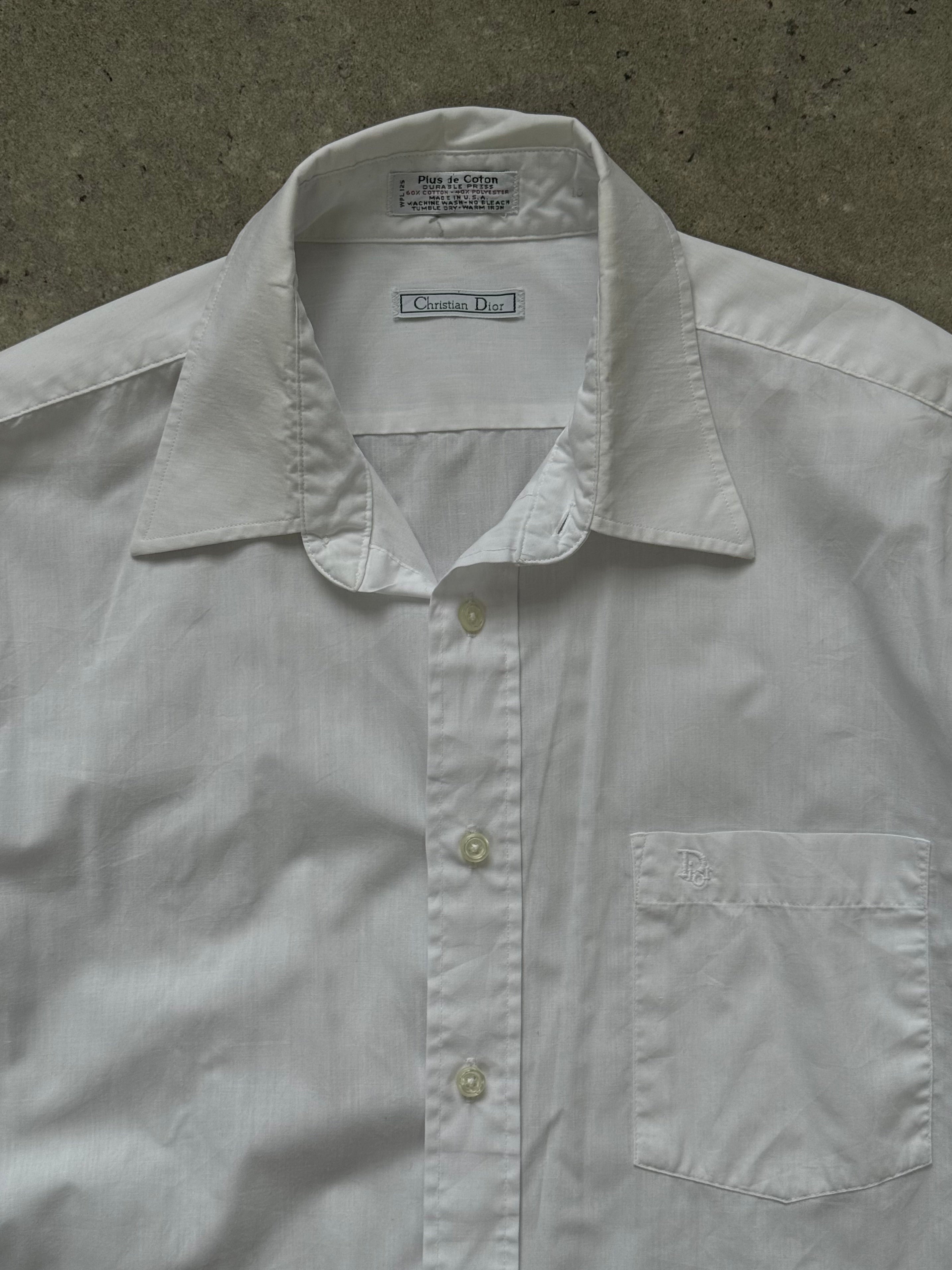 Christian Dior 1990s cotton logo shirt, men's medium, featuring iconic Dior branding and classic 90s style.
