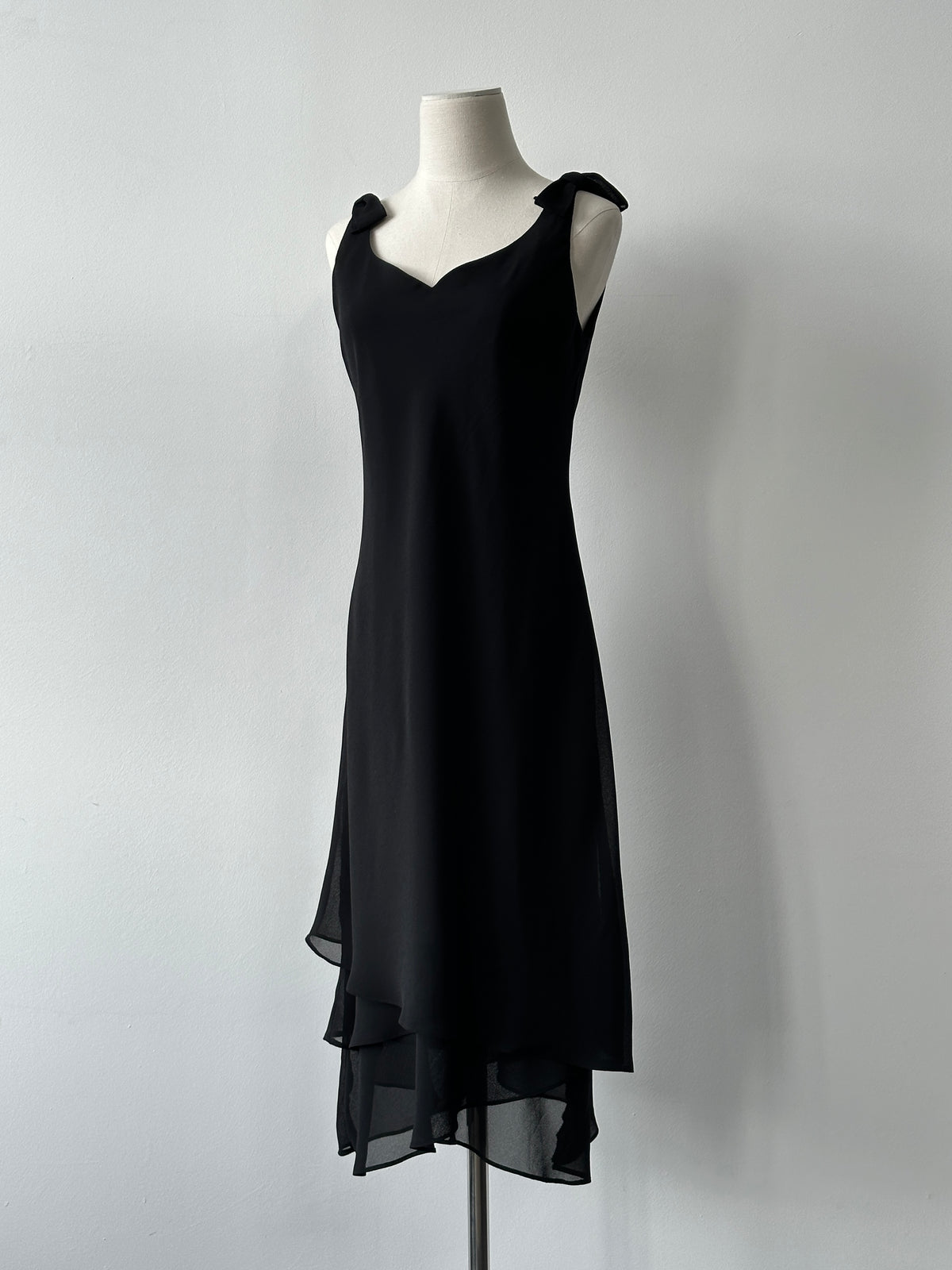 Vintage 1990s Layered Sleeveless Midi Dress - S