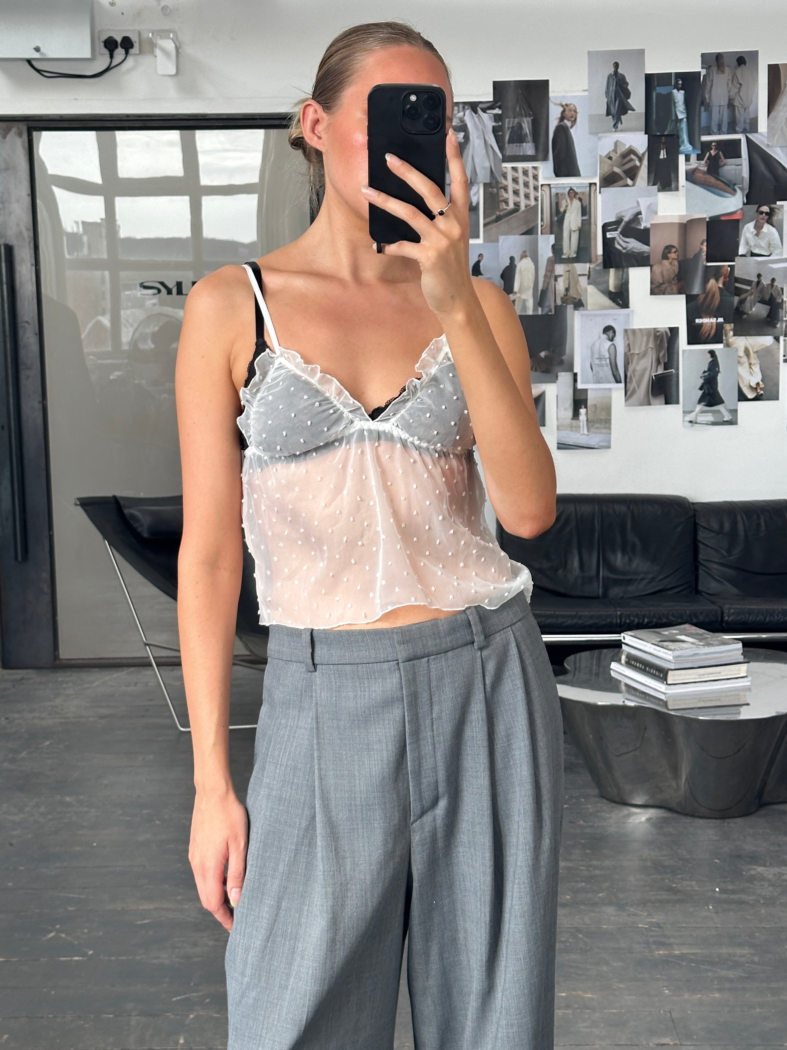 Vintage 2000s Sheer Cami Top - XS/S - SYLK