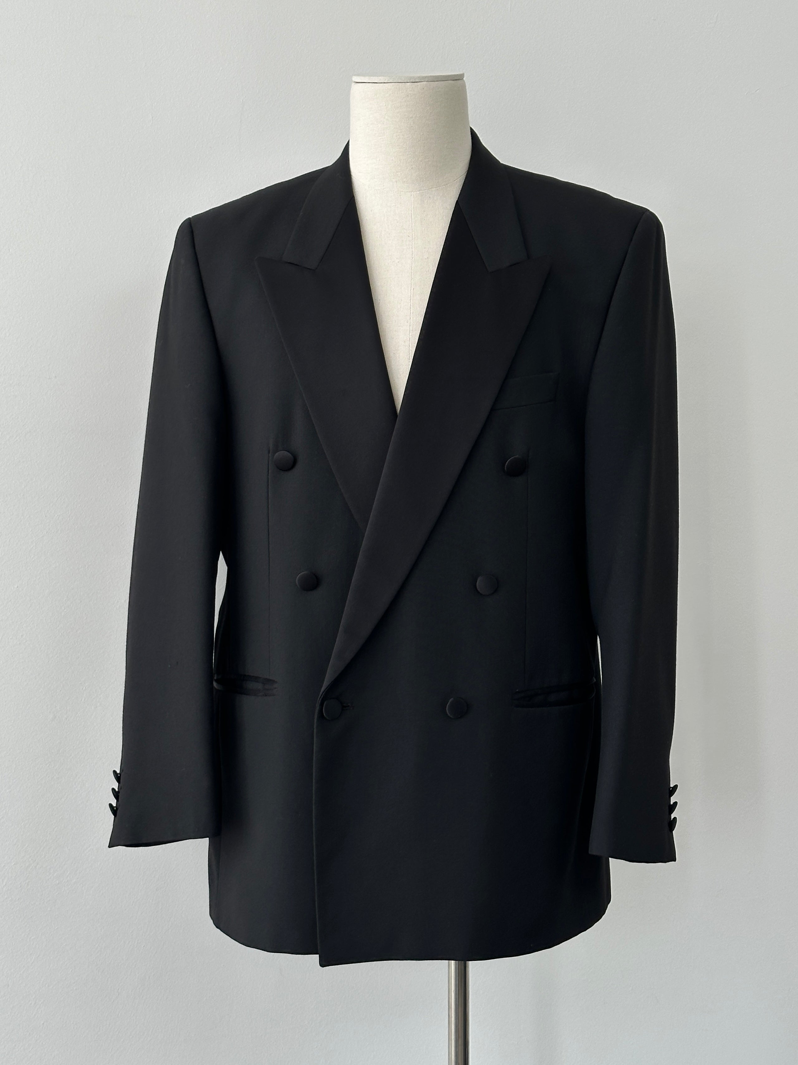 Vintage 1990s Tuxedo Double Breasted Blazer - 42R