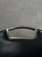 Vintage Leather Chrome Crossbody Clutch Bag - SYLK