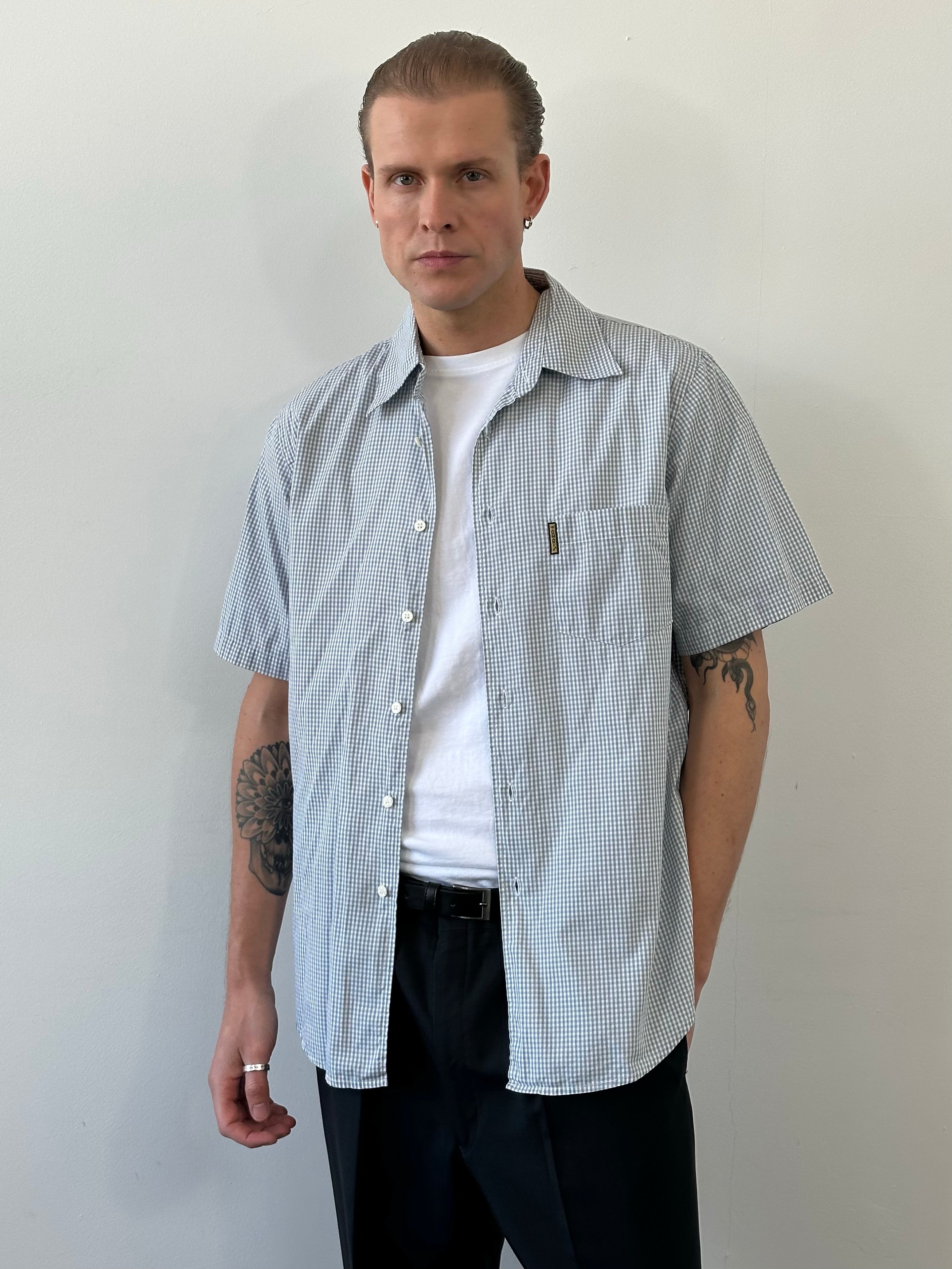 Armani Jeans 1990s Pure Cotton Check Shirt - L