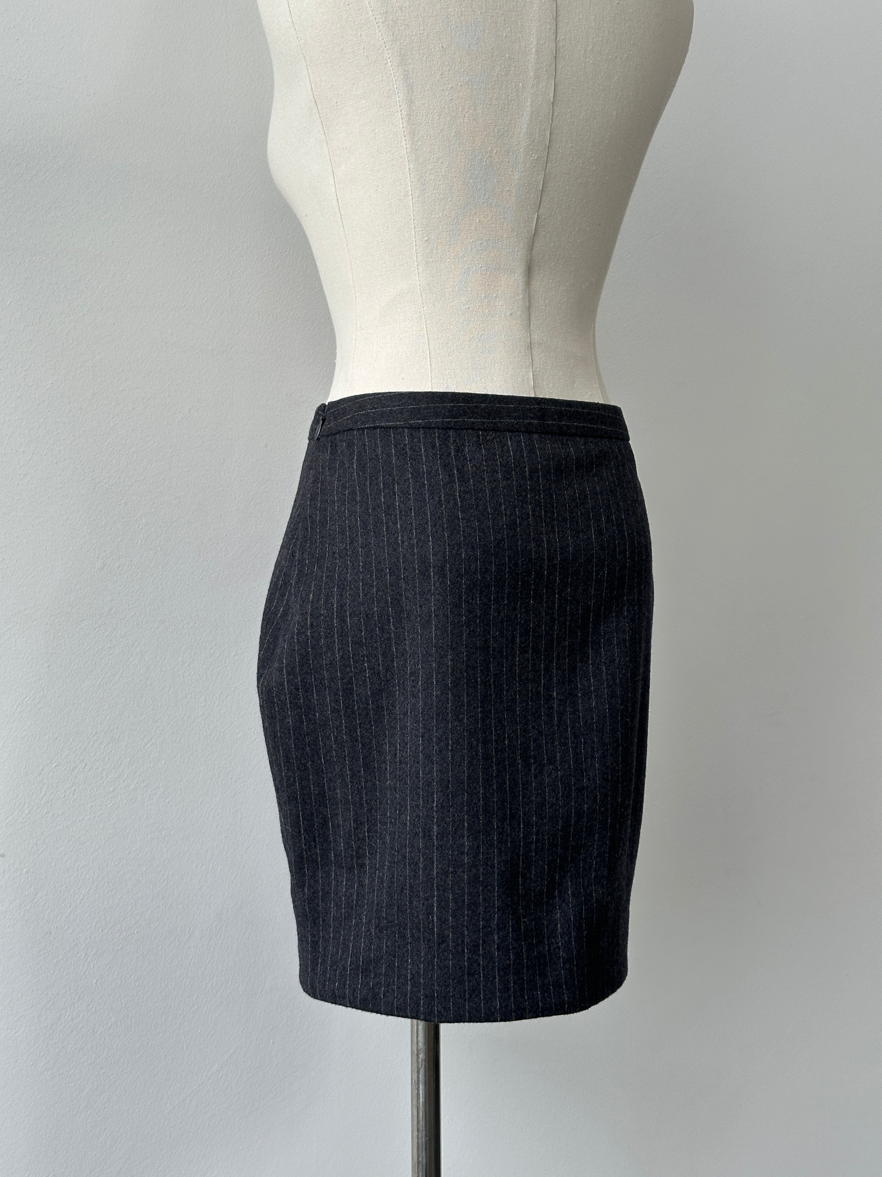 Joseph Pure Virgin Wool Striped Mini Skirt - W28